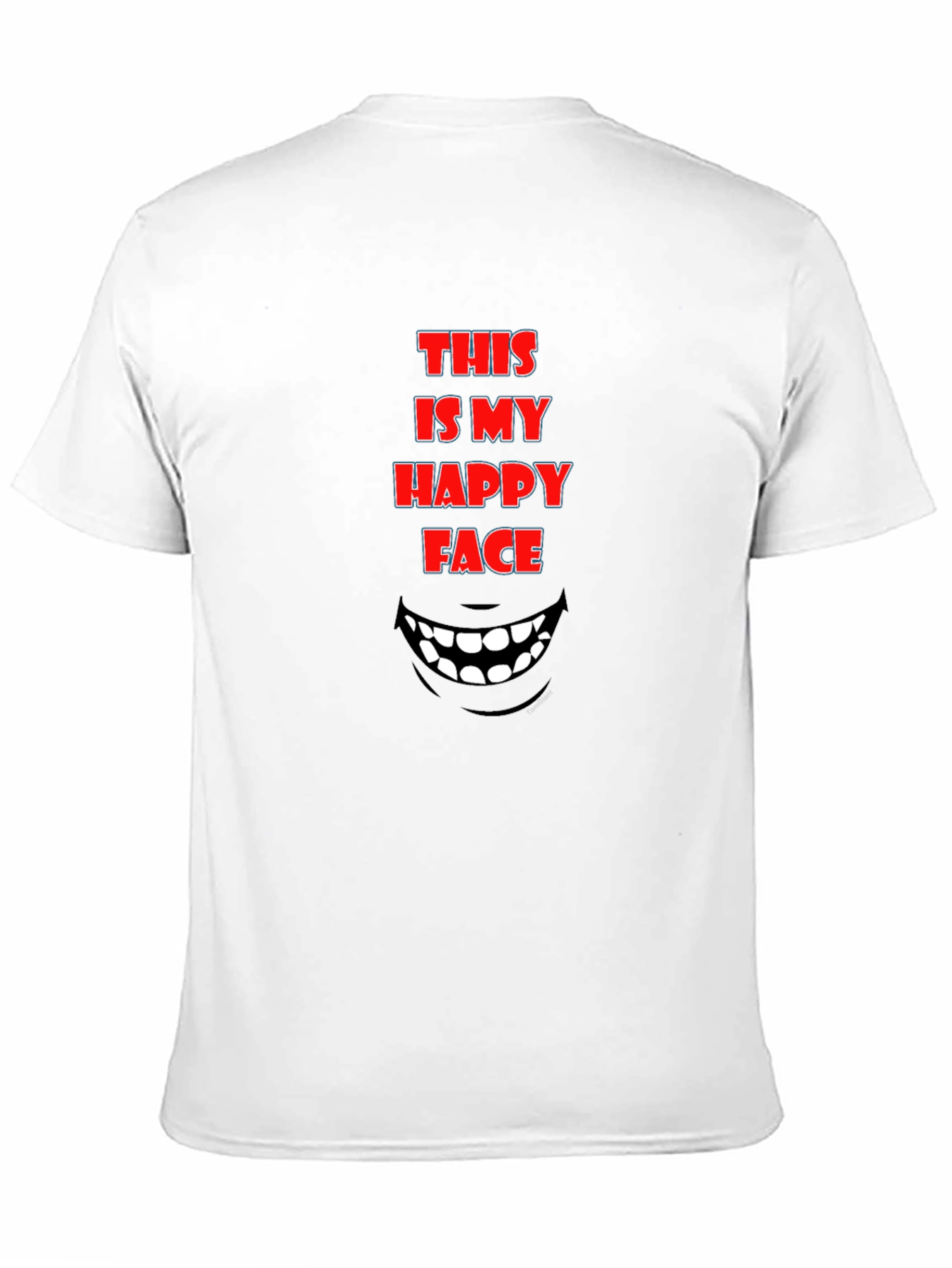 Black Funny "This Is My Happy Face" Graphic Tee view 11