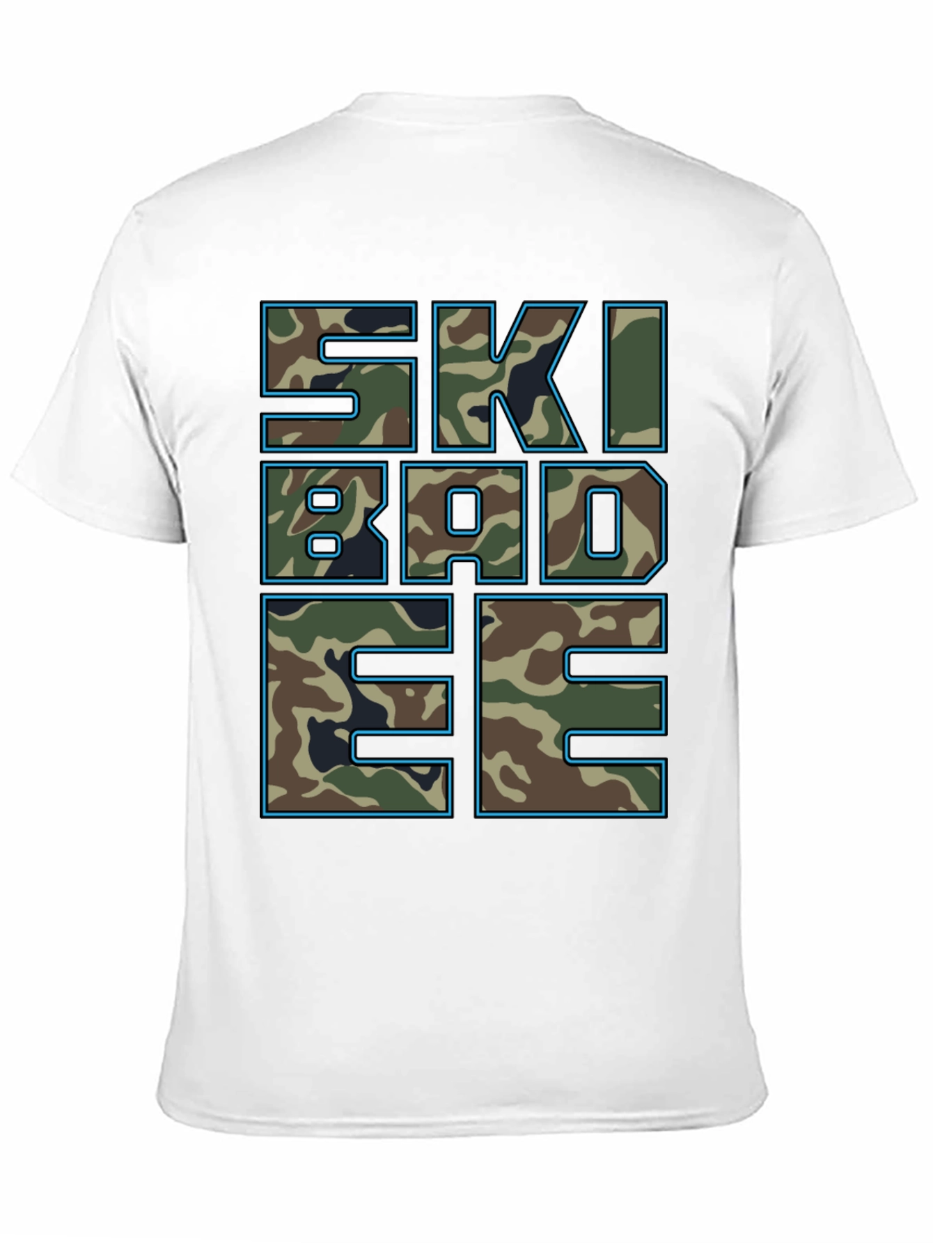Black Skibadee Camo Graphic Tee - Cool Casual Style view 11