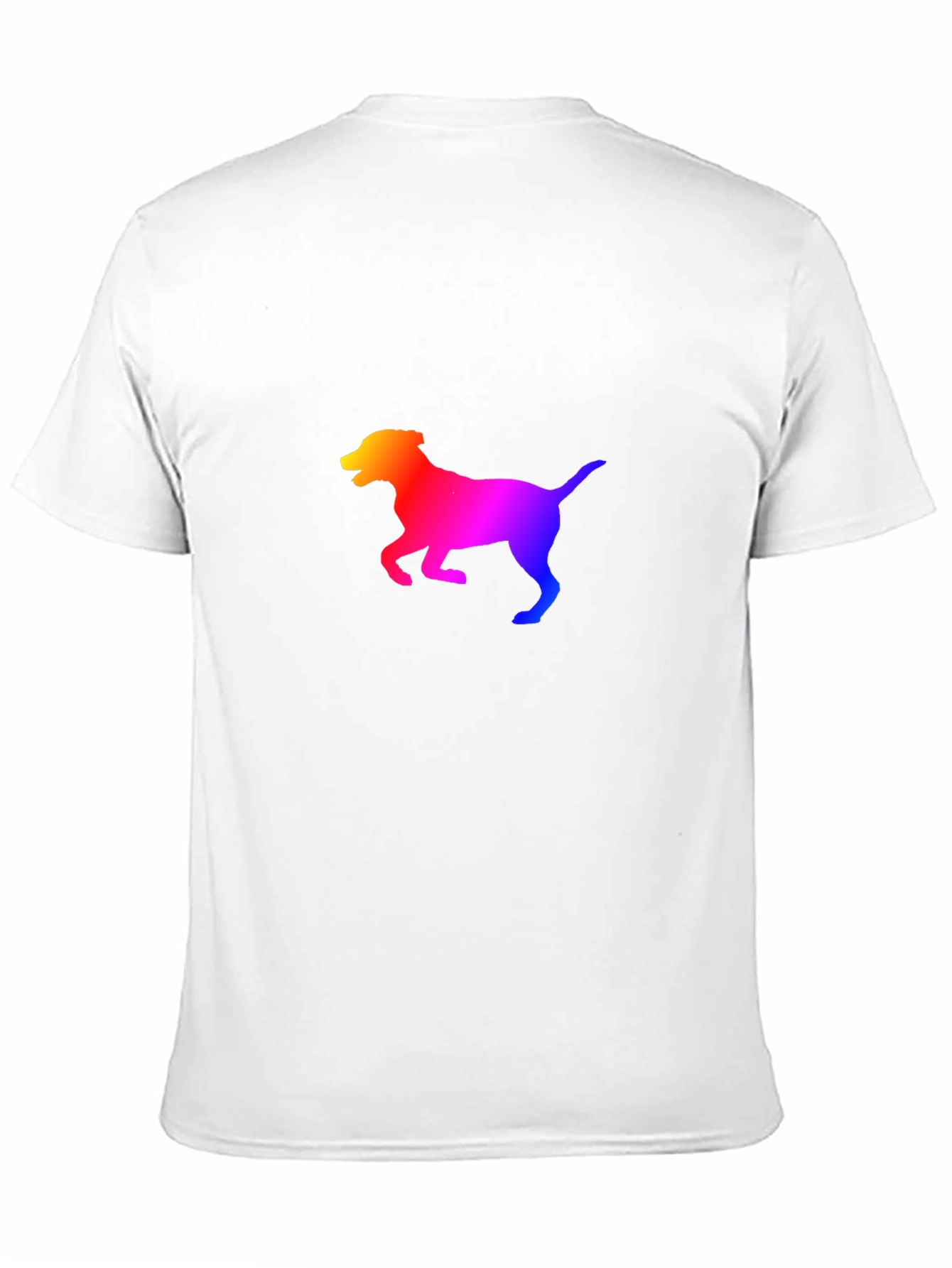 Black Rainbow Dog Silhouette Black T-Shirt view 11
