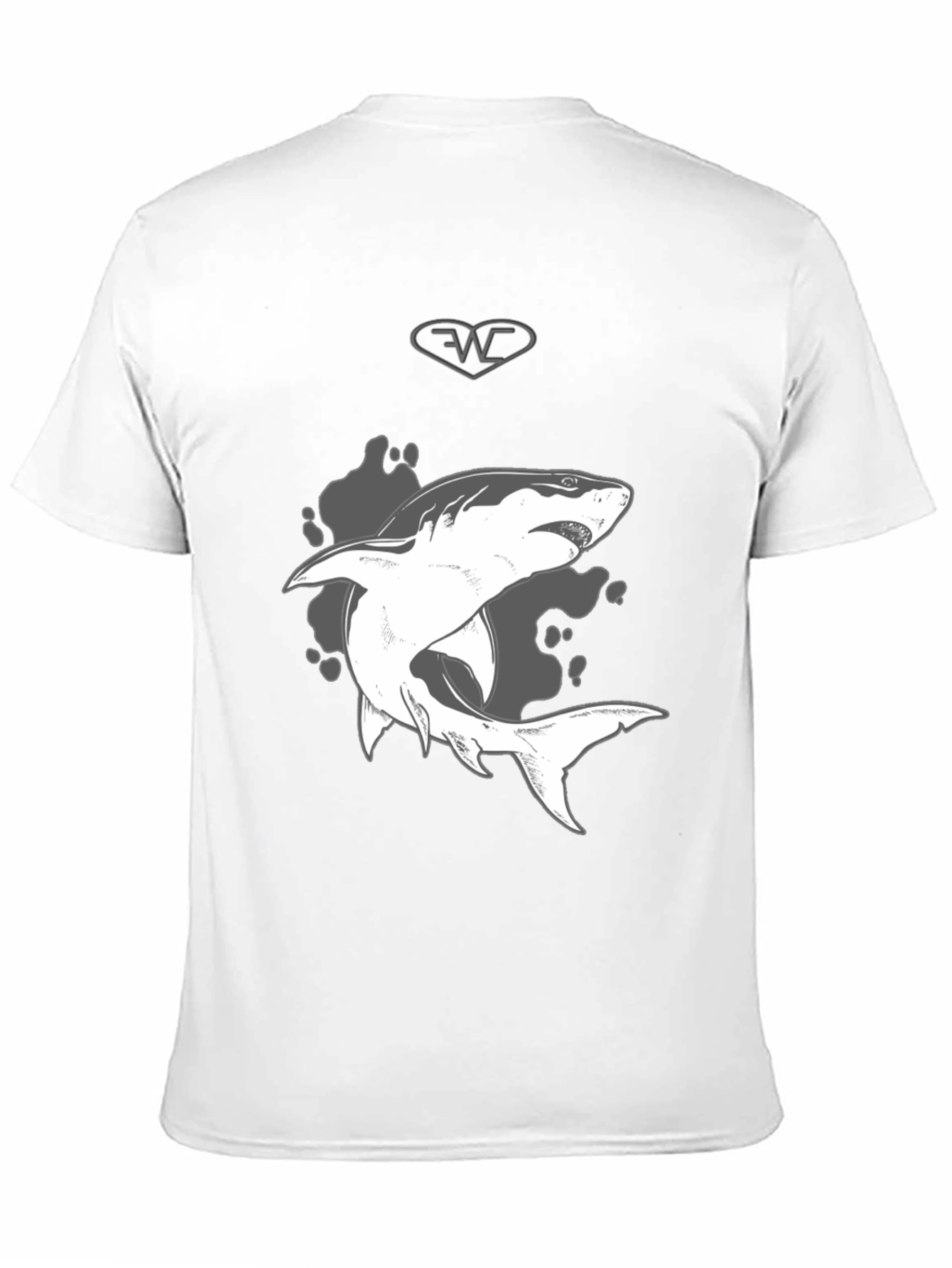 Black Shark Graphic Print Black T-Shirt - Mens Casual Style view 11