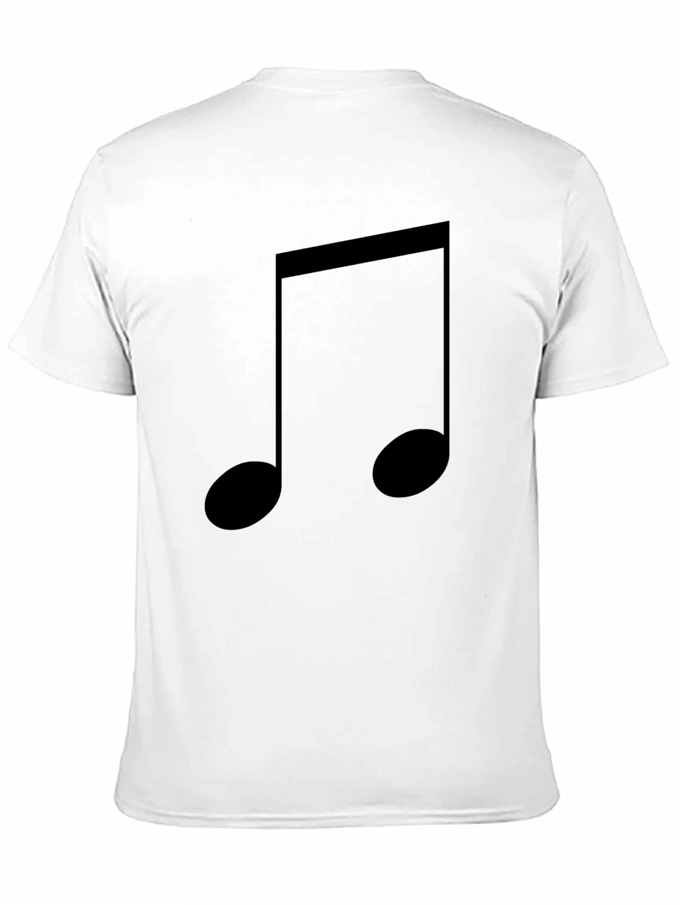 Black Musical Note Graphic Tee - Classic Black Cotton T-Shirt view 11