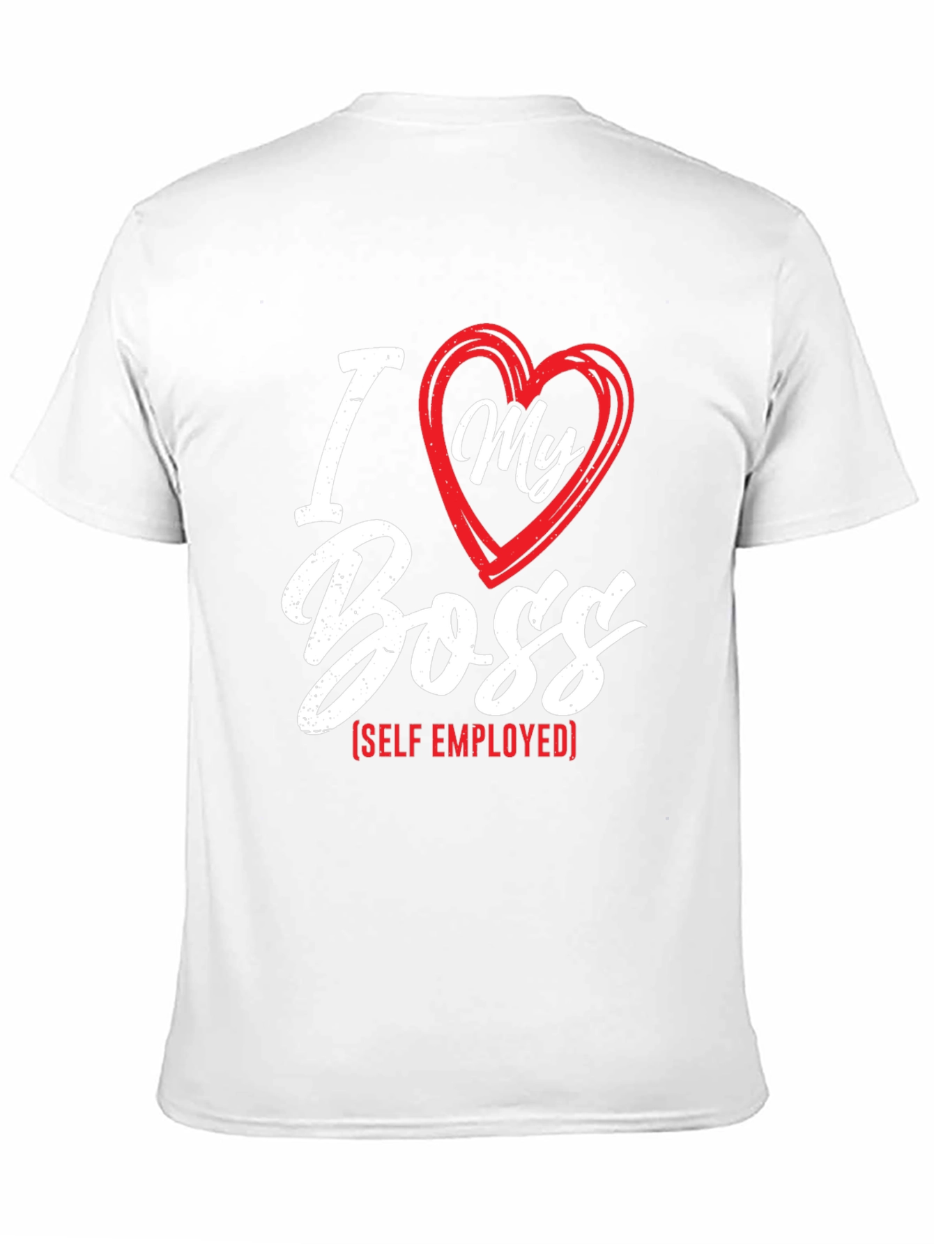 Black I Love My Boss - Self Employed Black T-Shirt view 11