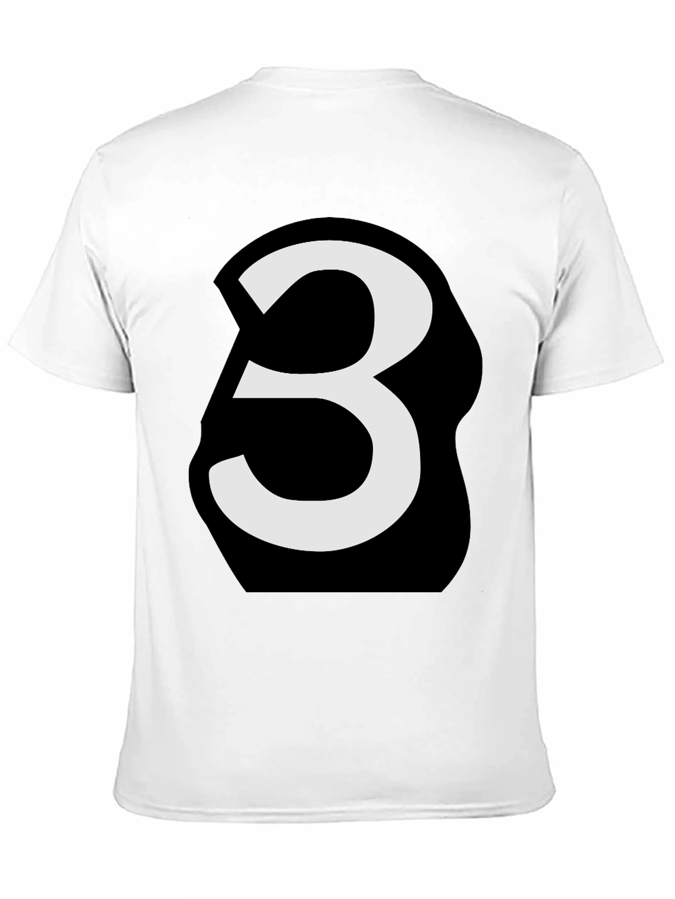 Black Bold Number 3 Graphic Tee - Black view 11