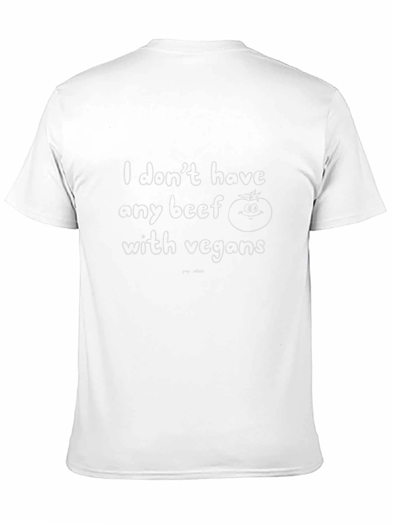 Black Funny Vegan T-Shirt - No Beef, Just Tomatoes! view 11