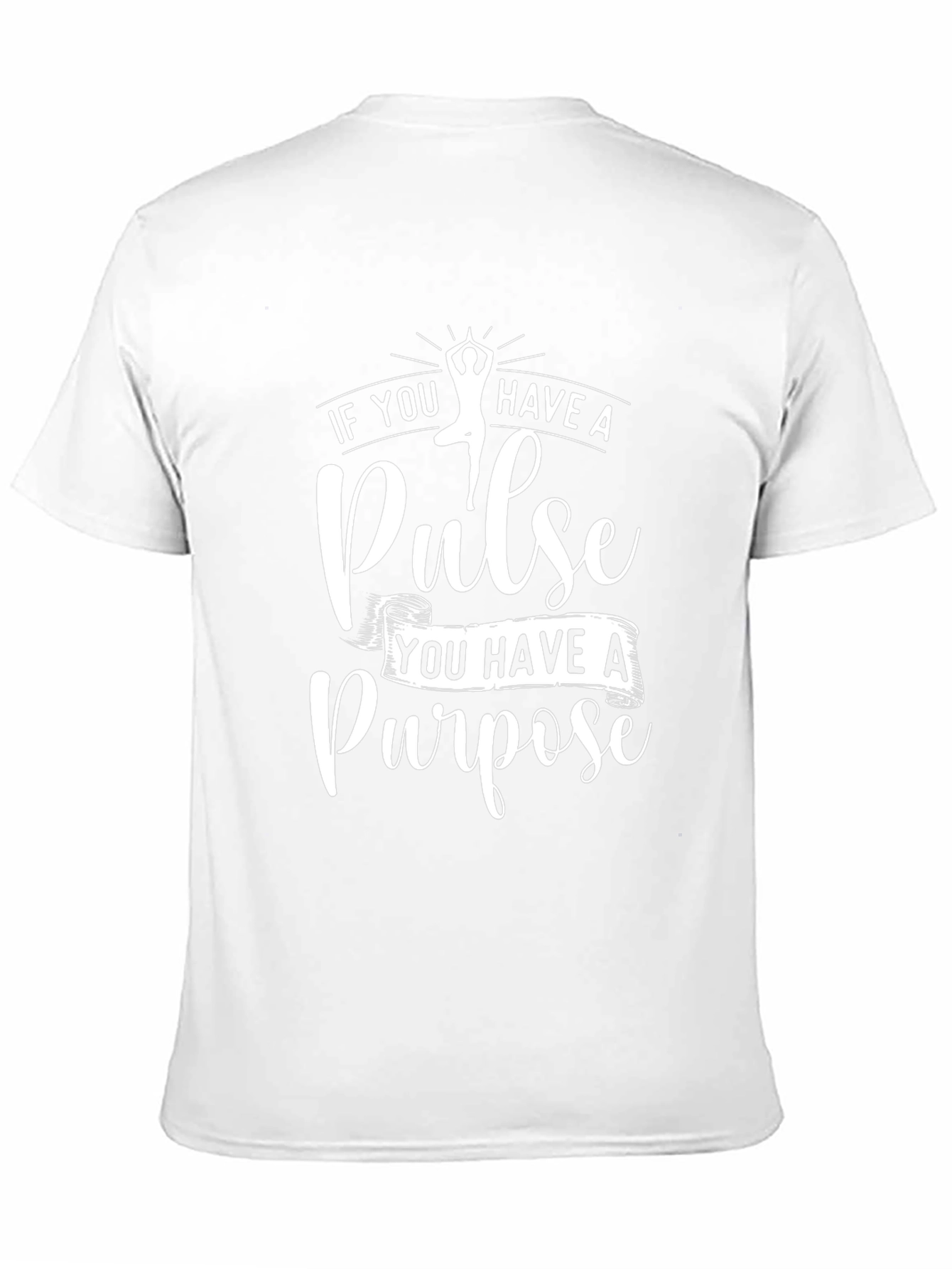 Black Pulse Purpose T-Shirt - Motivational Yoga Tee view 11