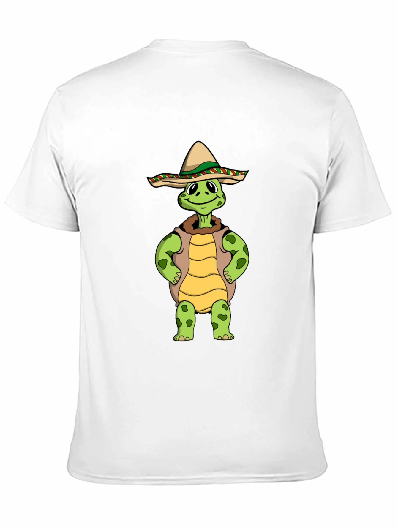 Black Funny Turtle Sombrero Graphic T-Shirt view 11