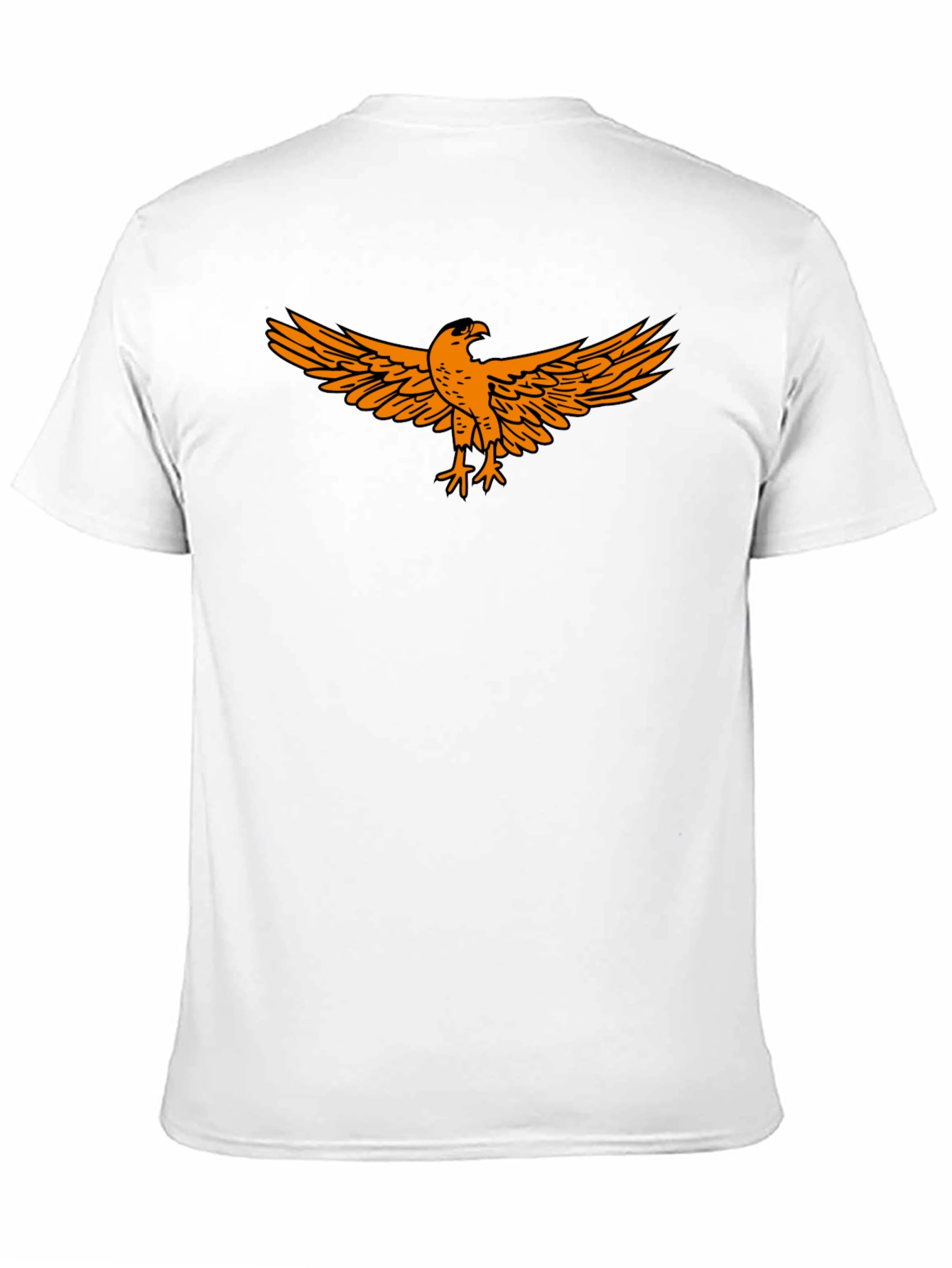 Black Black T-Shirt with Orange Eagle Design view 11