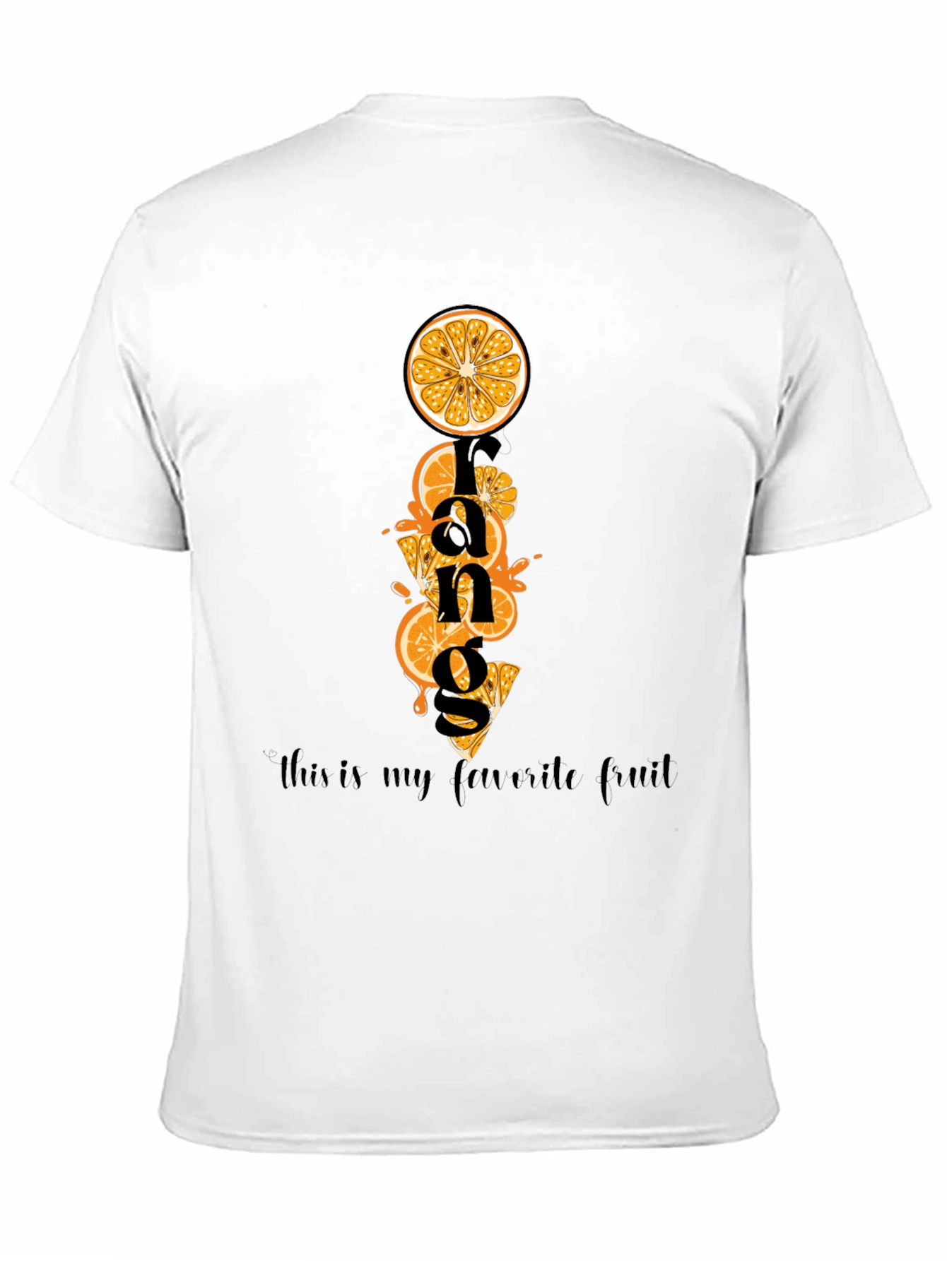 Black Orange Fruit Graphic T-Shirt - Fun & Stylish Cotton Tee view 11