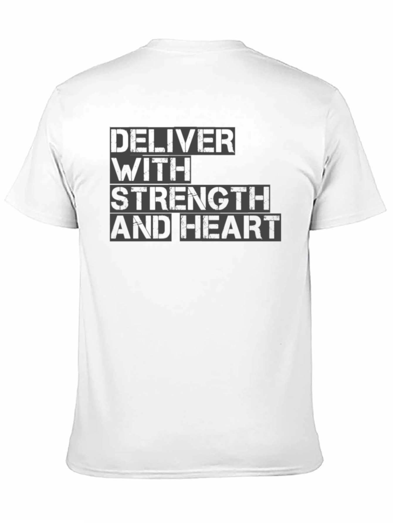 Black Deliver with Strength and Heart T-Shirt view 11