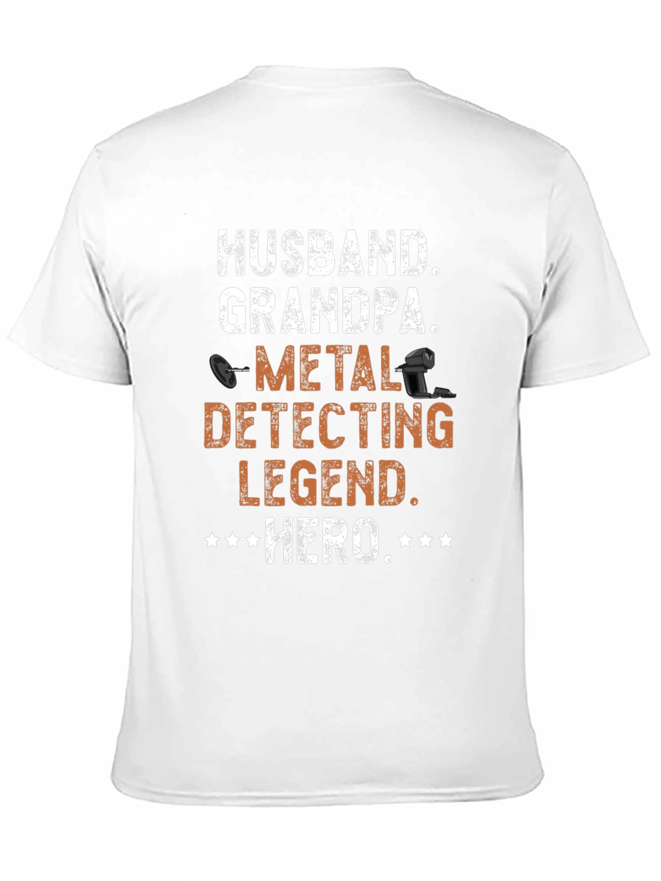 Black Husband Grandpa Metal Detecting Legend Hero T-Shirt view 11