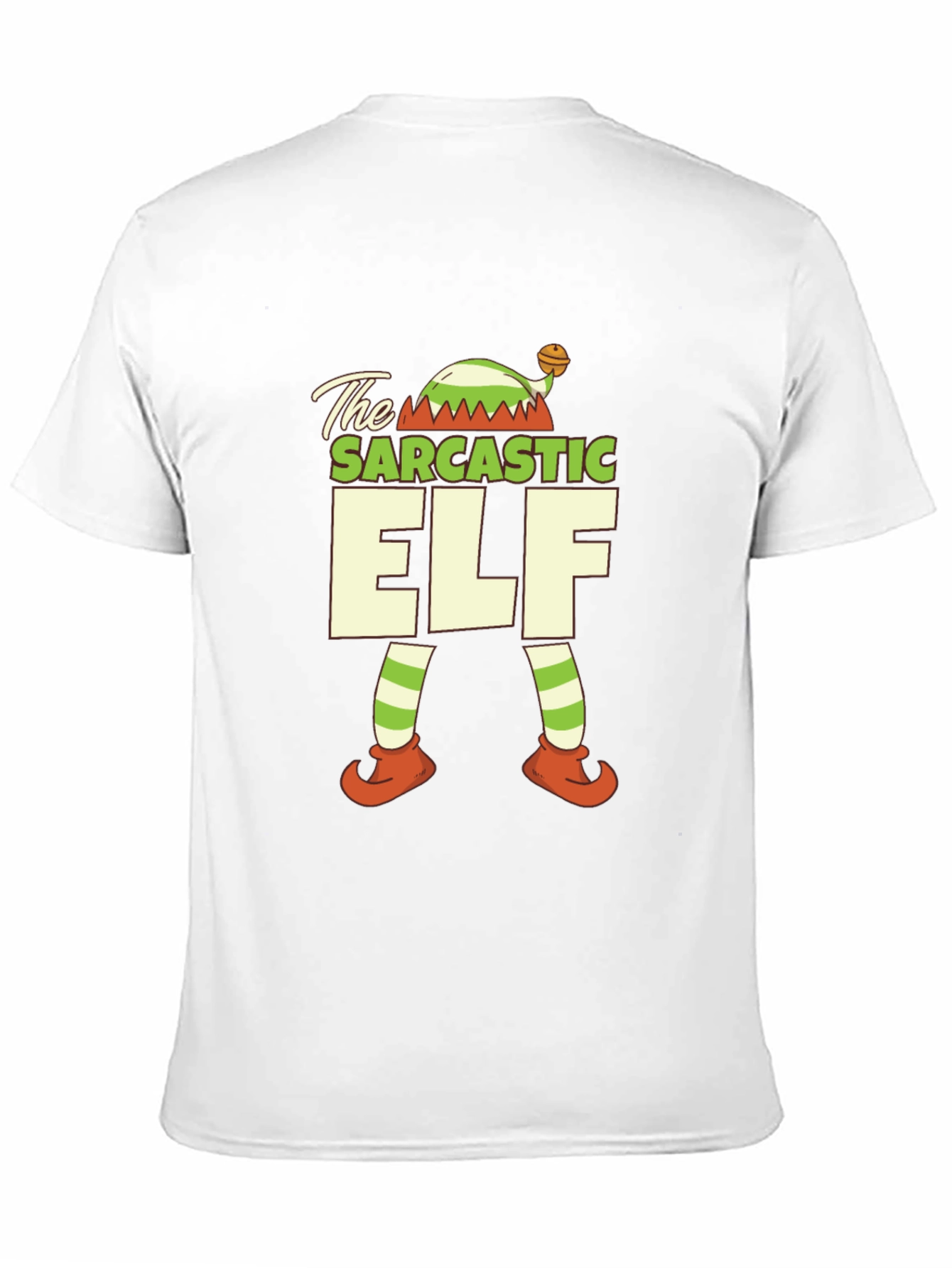 Black Sarcastic Elf Holiday T-Shirt view 11