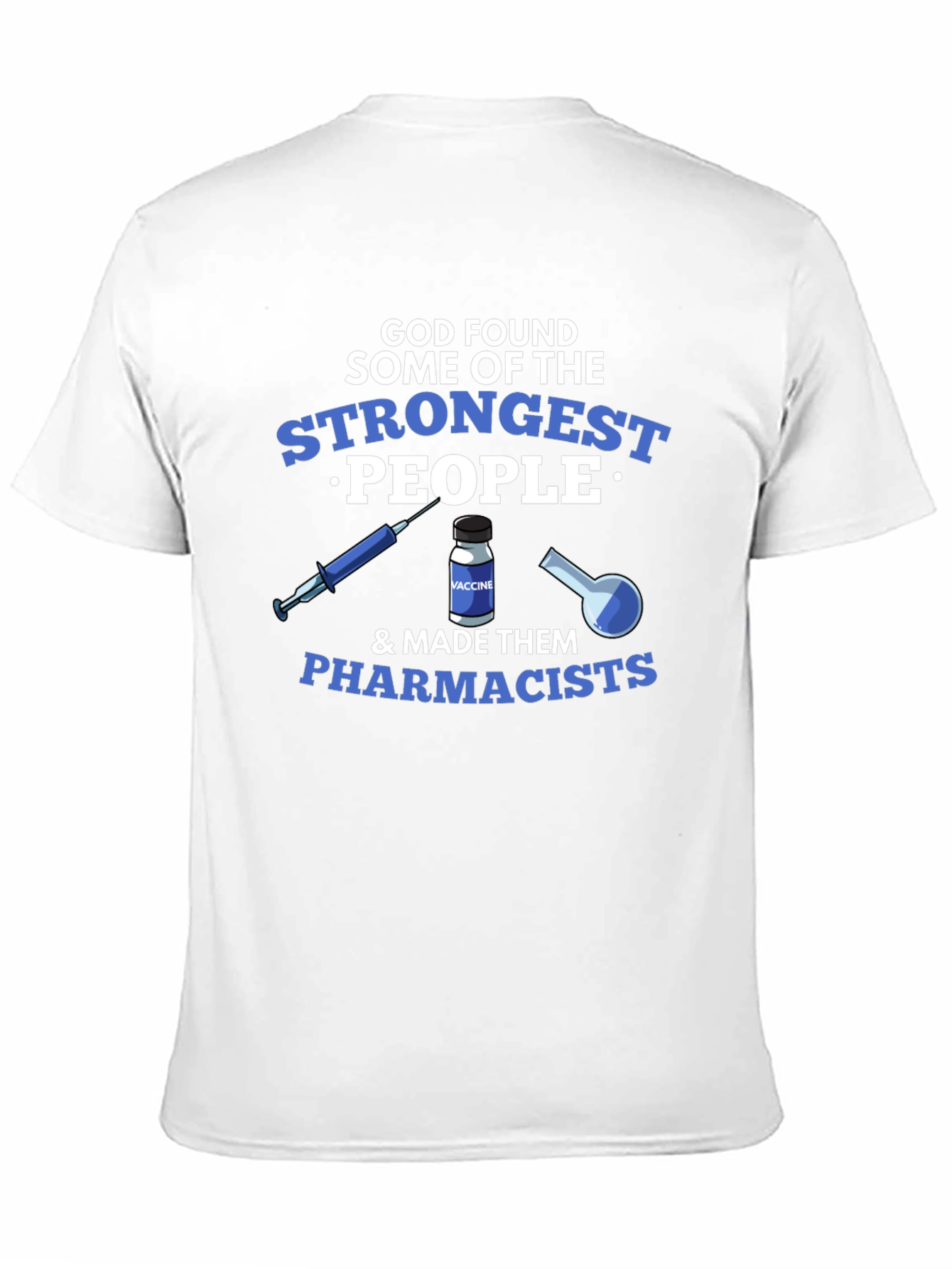 Black Pharmacist Strength T-Shirt - Black Crew Neck view 11