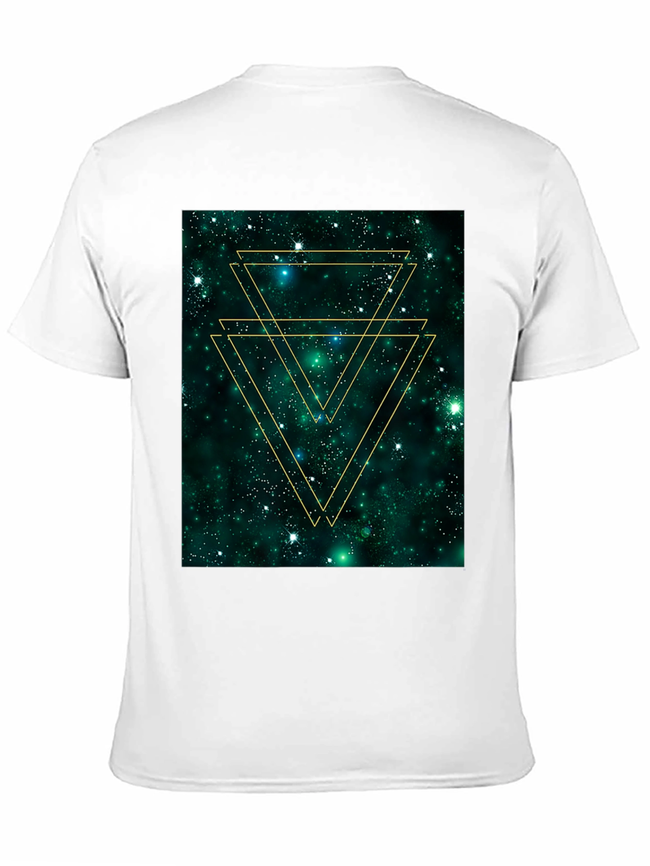 Black Geometric Galaxy Tee - Trendy Graphic Print Shirt view 11