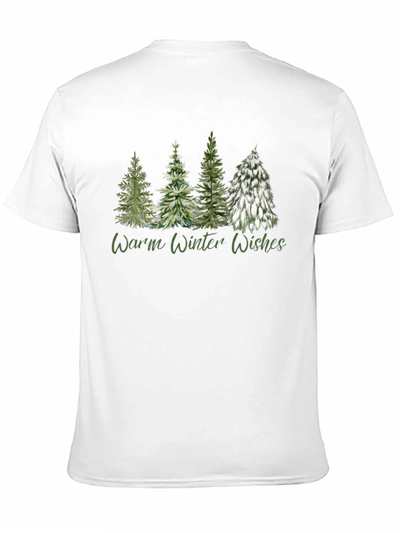 Black Warm Winter Wishes Tree Graphic Tee view 11