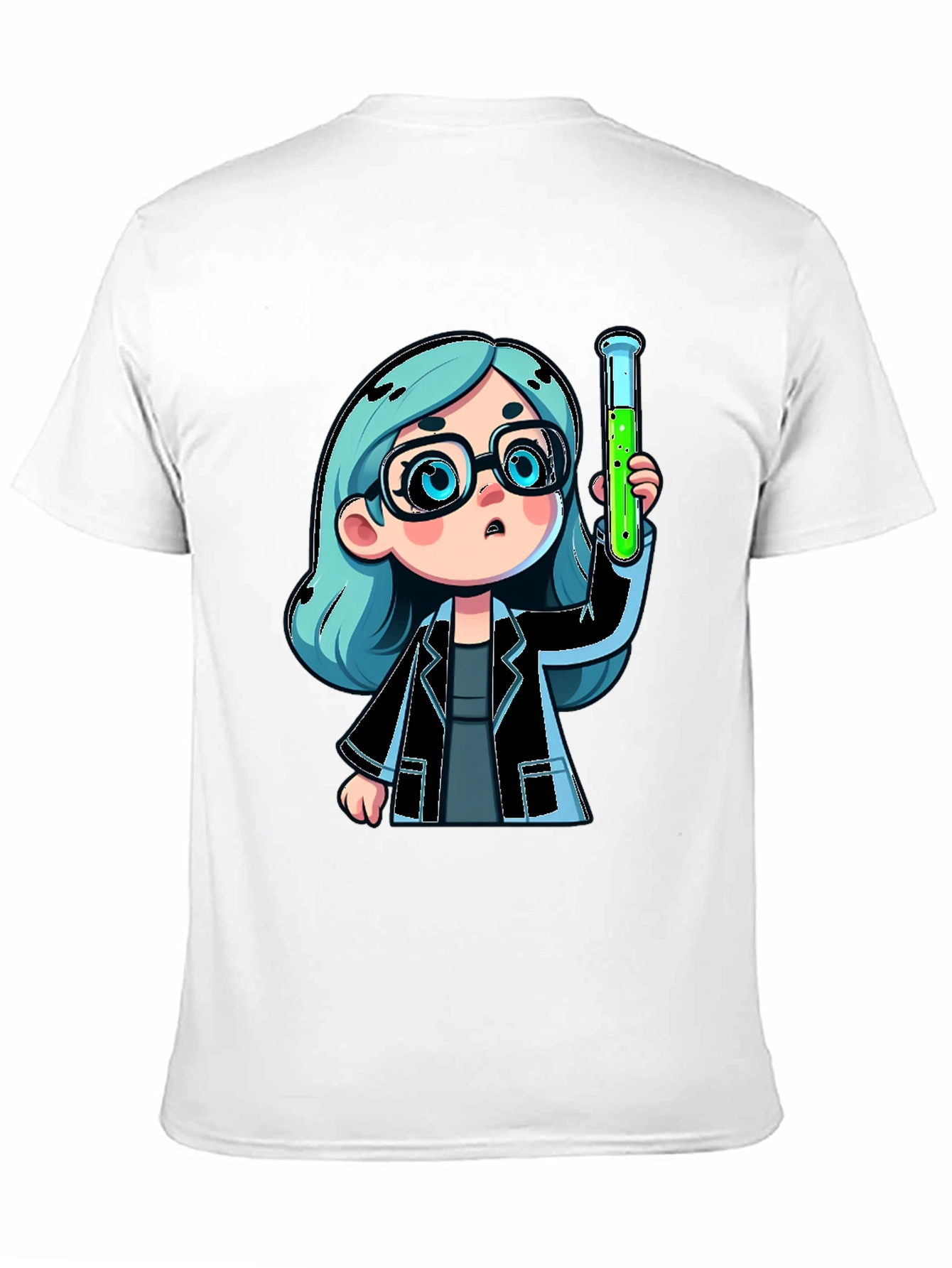 Black Scientist Cartoon Graphic Tee view 11
