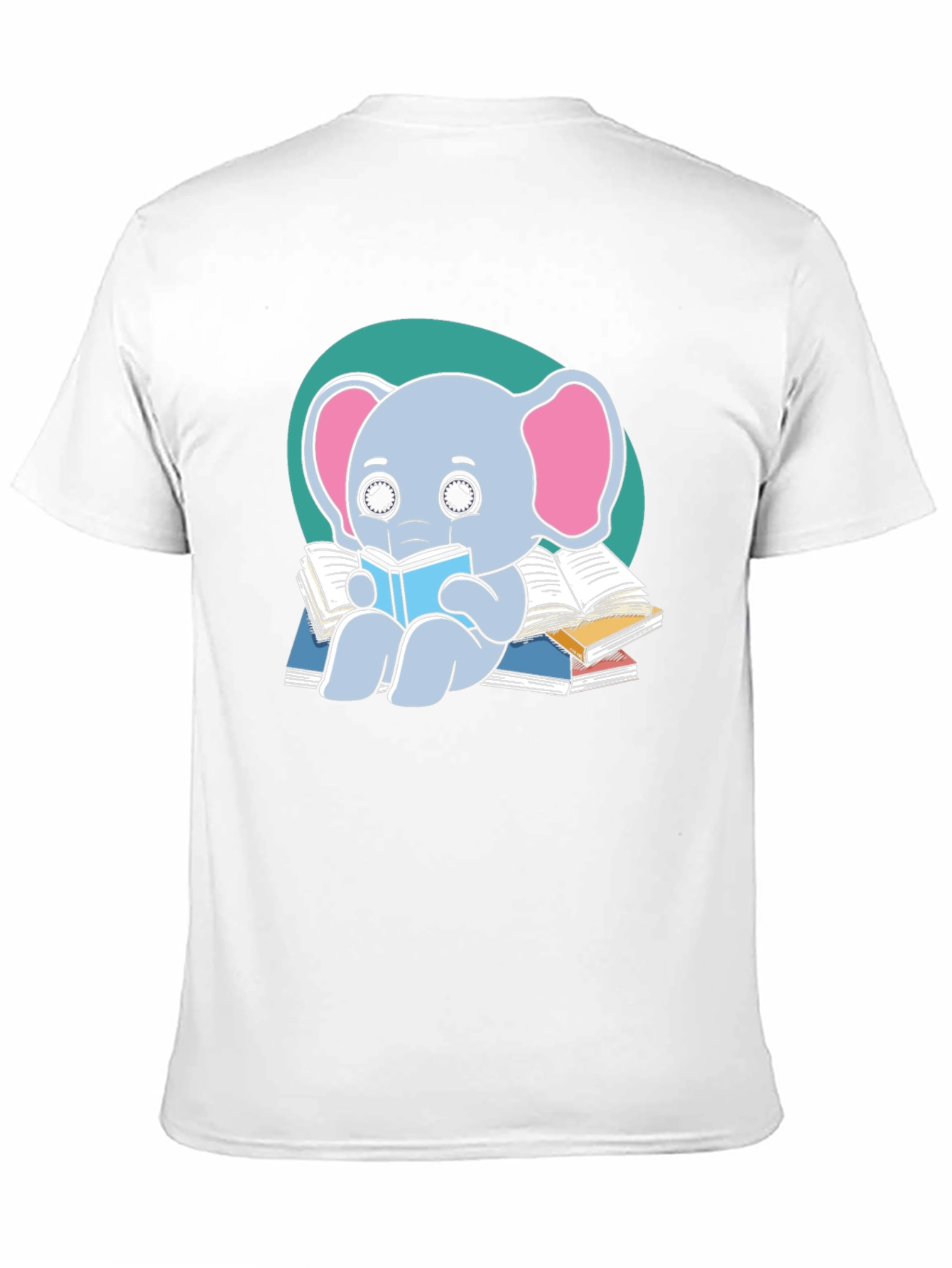 Black Reading Elephant T-Shirt view 11