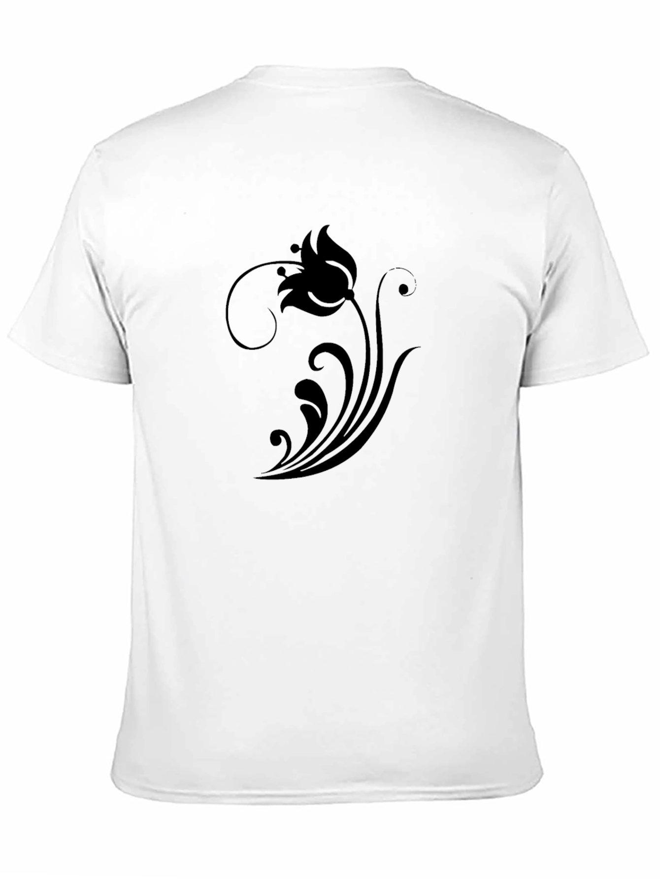 Black Black Floral Print T-Shirt - Stylish Casual Wear view 11