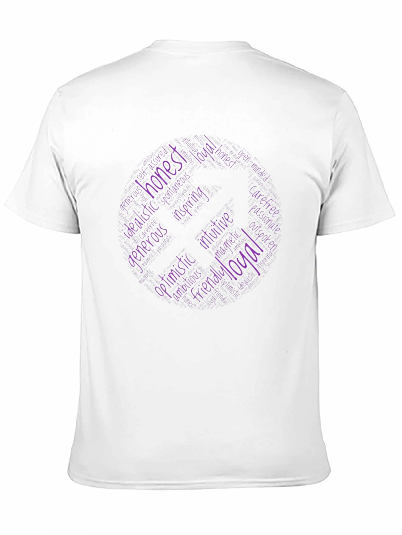 Black Honest Generous T-Shirt Word Cloud view 11