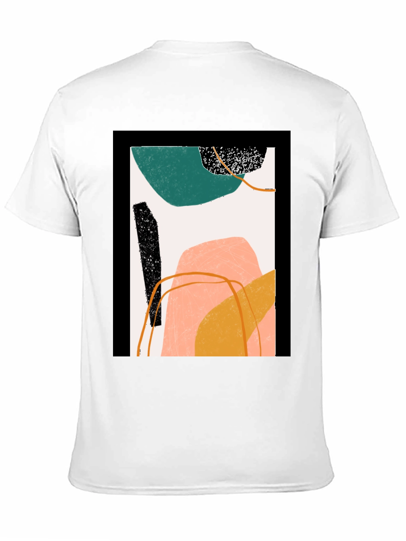 Black Abstract Art Graphic Tee - Modern Minimalist Design view 11