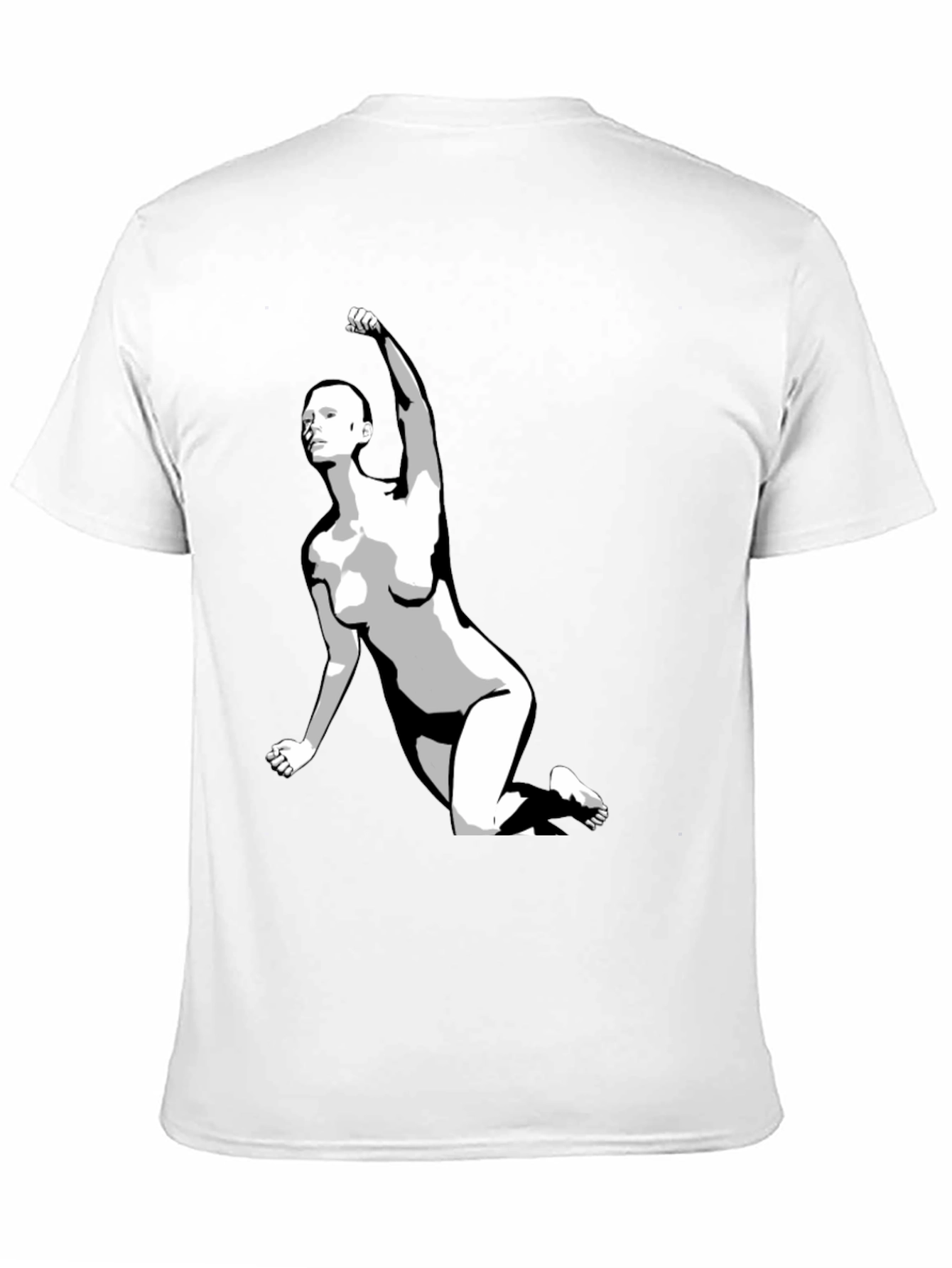 Black Bold Graphic Tee - Empowered Figure Design view 11