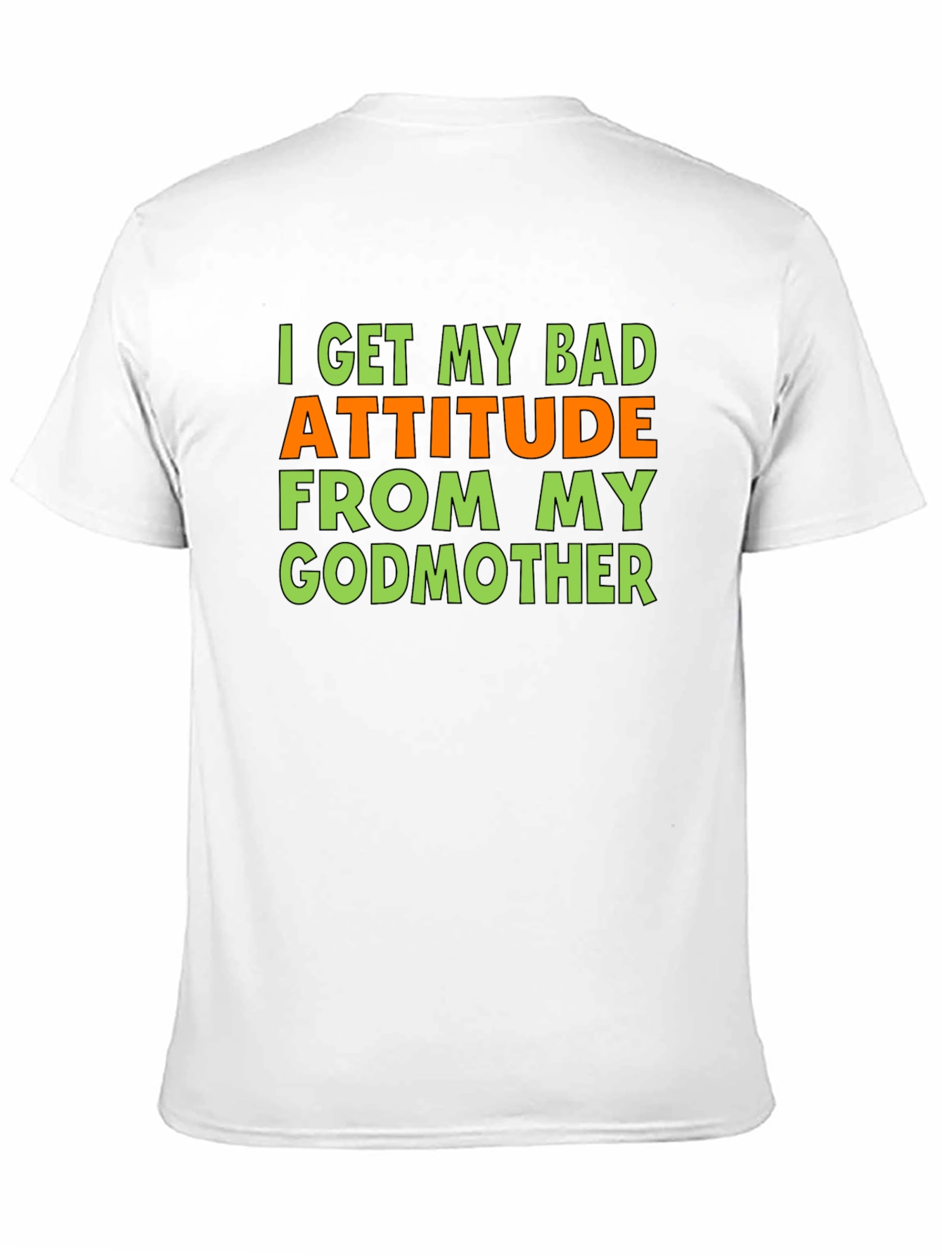 Black Bad Attitude Godmother Graphic T-Shirt - Funny Novelty Tee view 11