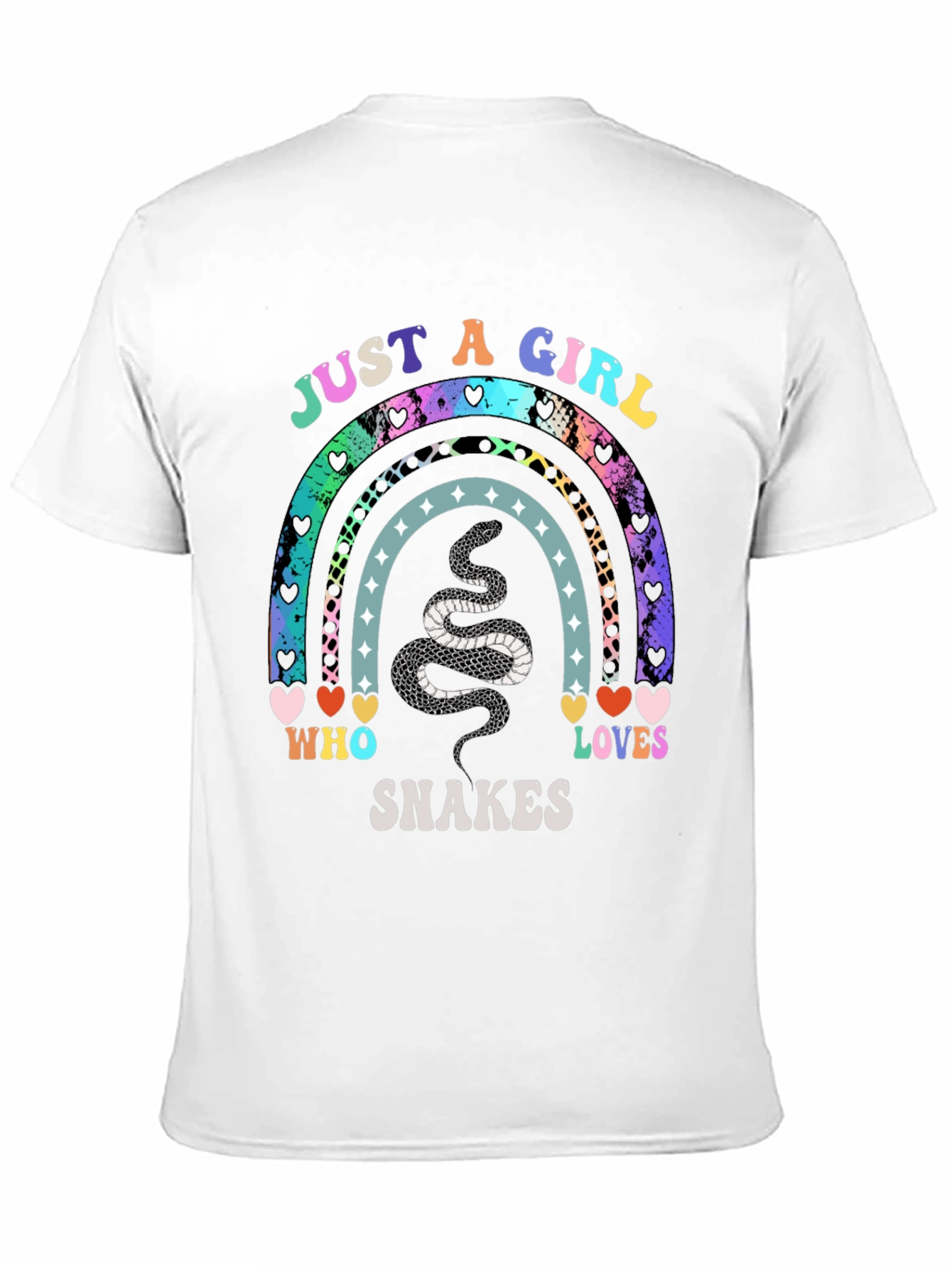 Black Just A Girl Who Loves Snakes T-Shirt view 11