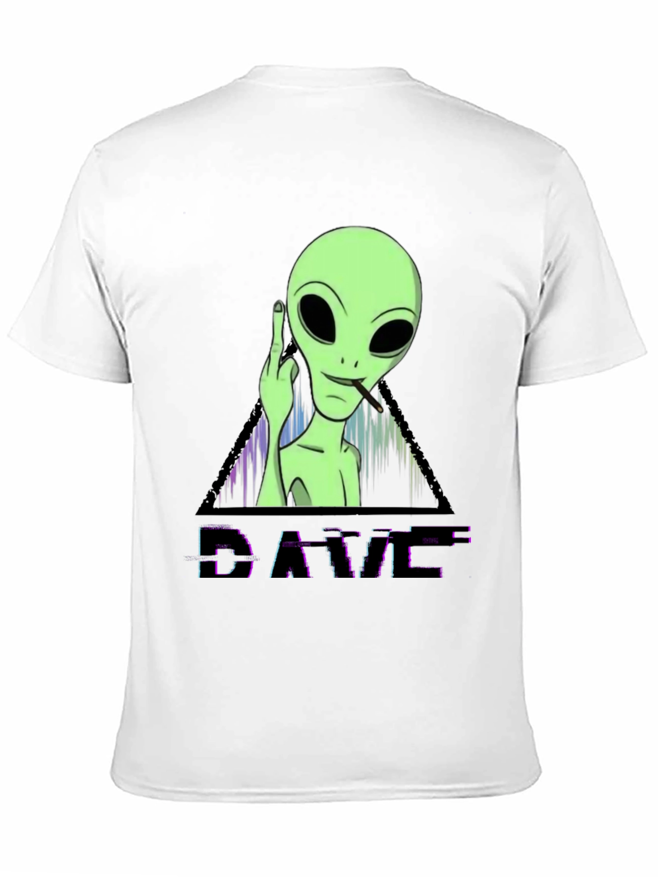 Black Cool Alien DAVE Graphic T-Shirt view 11