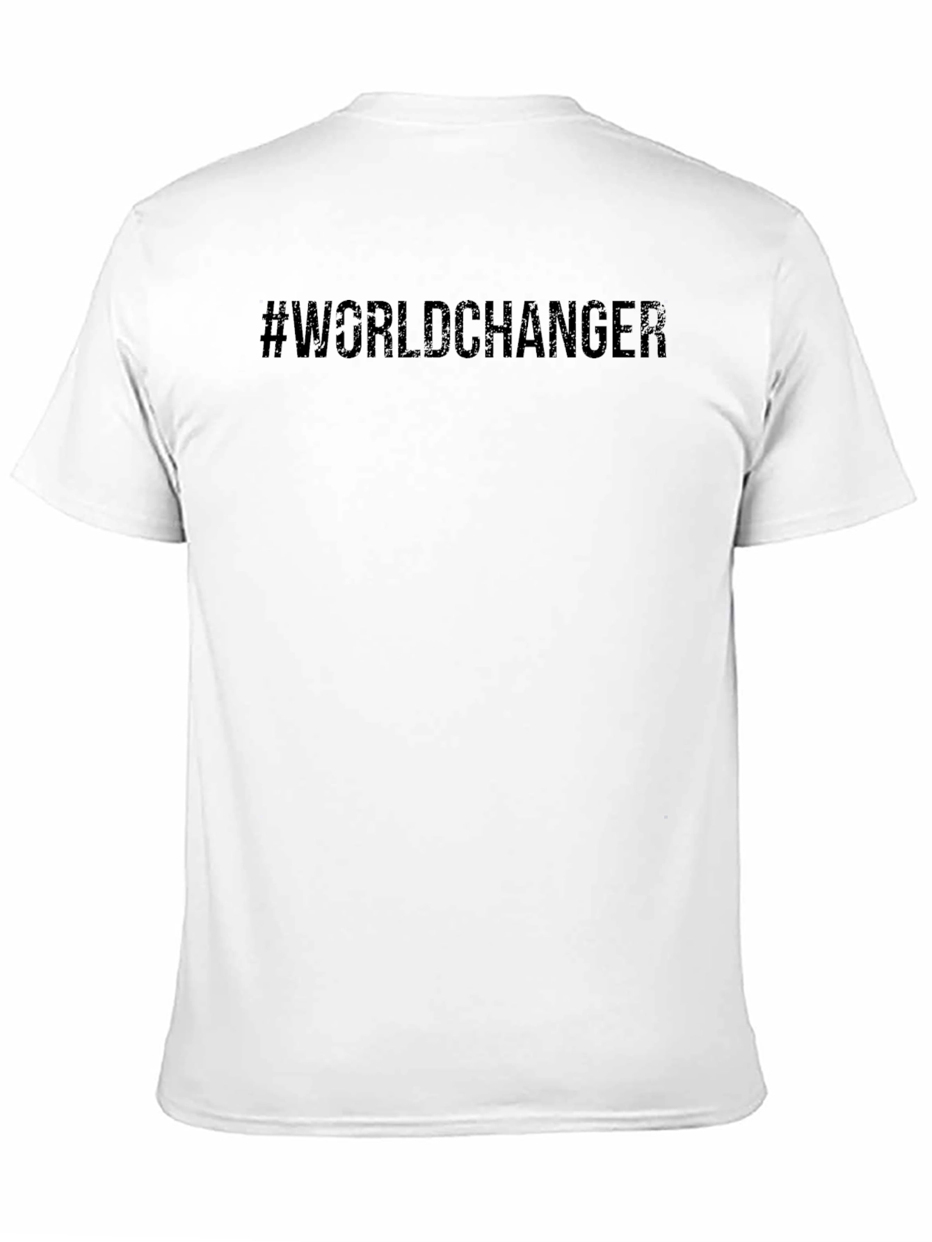 Black #WorldChanger Black Graphic Tee - Impactful Statement Shirt view 11