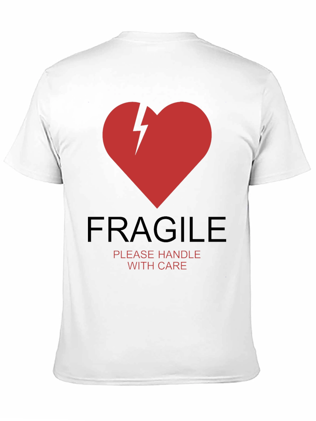 Black Fragile Heart Graphic T-Shirt - Handle With Care view 11