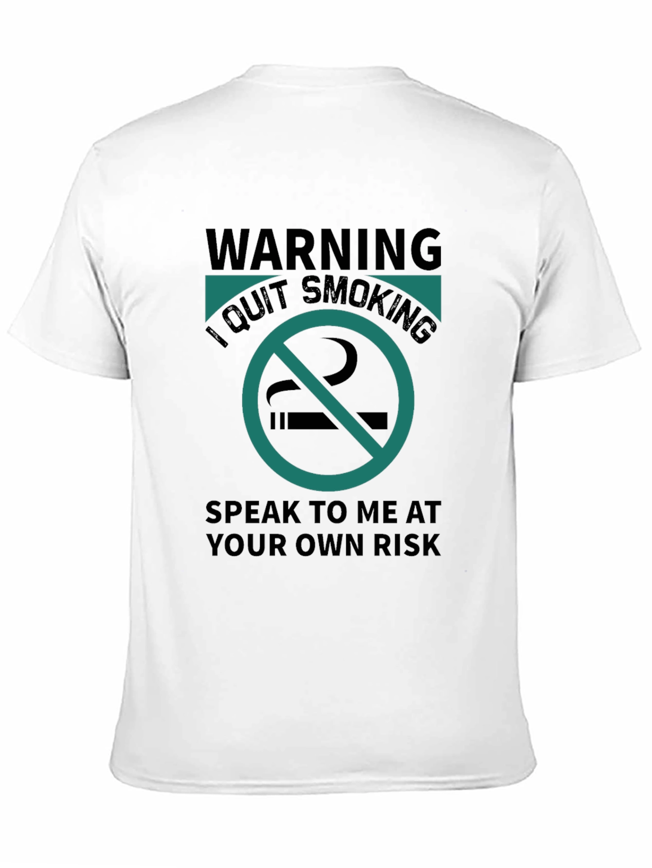 Black Warning I Quit Smoking Black T-Shirt view 11
