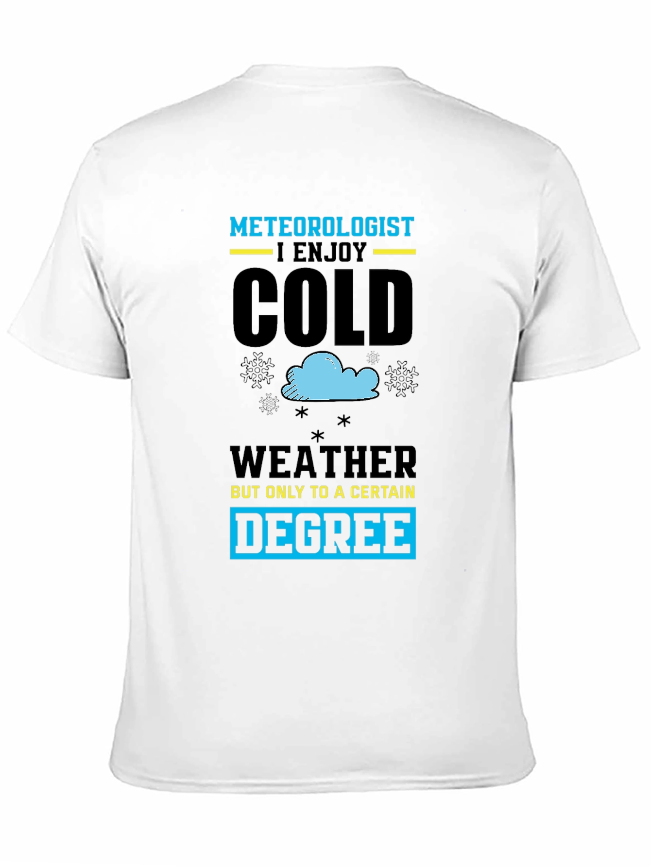 Black Meteorologist Cold Weather Graphic T-Shirt view 11