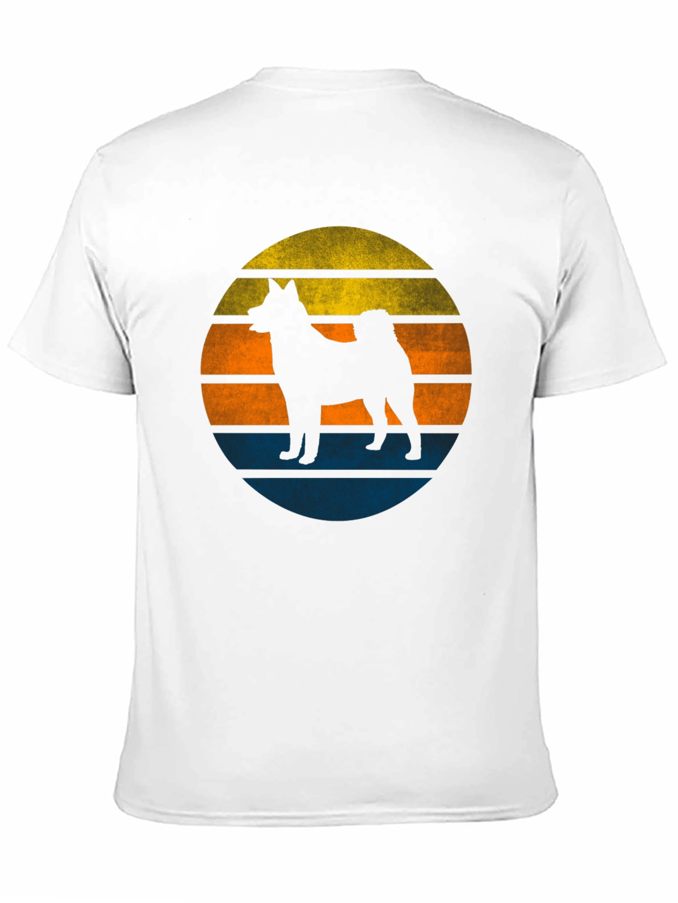 Black Retro Dog Sunset Graphic Tee - Men's Black T-Shirt view 11