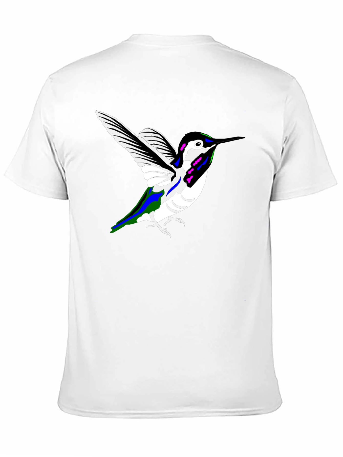 Black Hummingbird Graphic Tee - Black Cotton Casual Shirt view 11