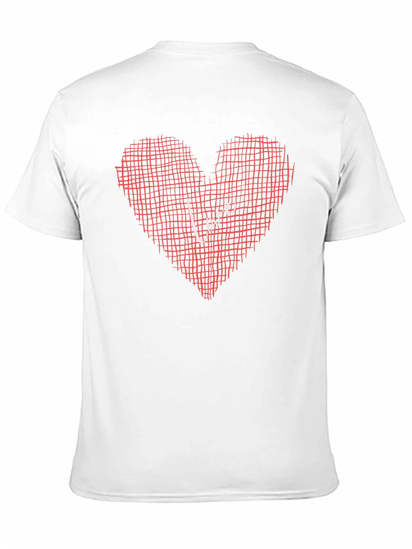 Black Love Grid Heart Graphic Tee - Black view 11