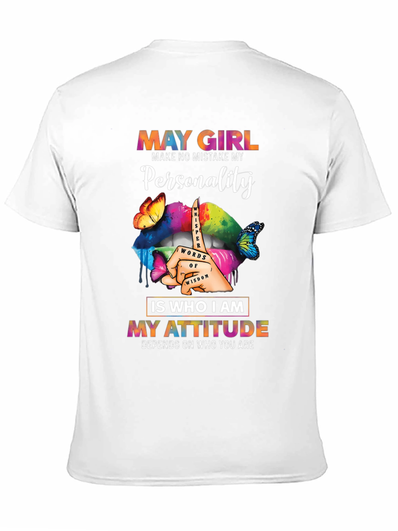 Black May Girl Personality Attitude Graphic Tee view 11