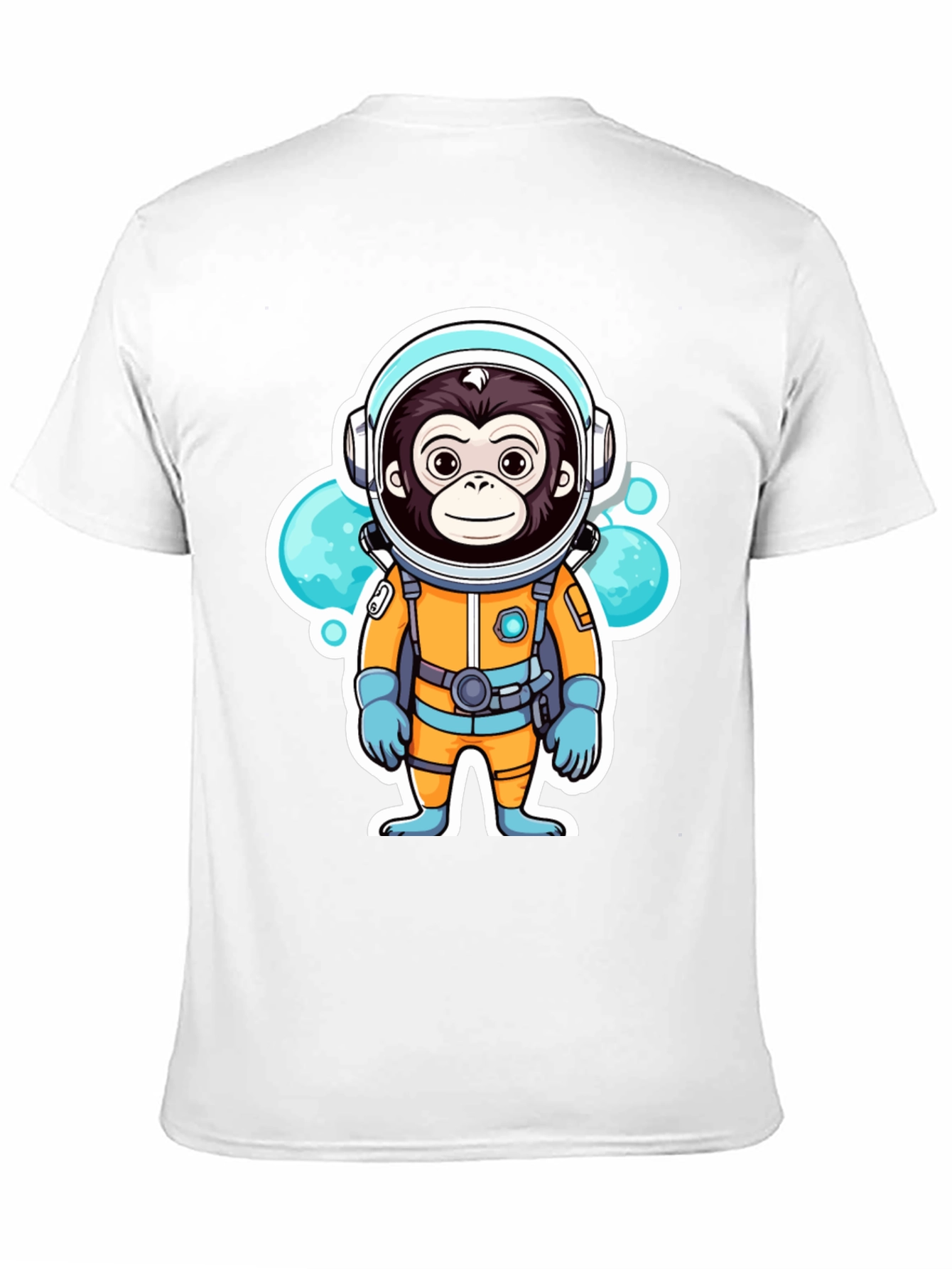 Black Monkey Astronaut T-Shirt - Space Adventure Graphic Tee view 11