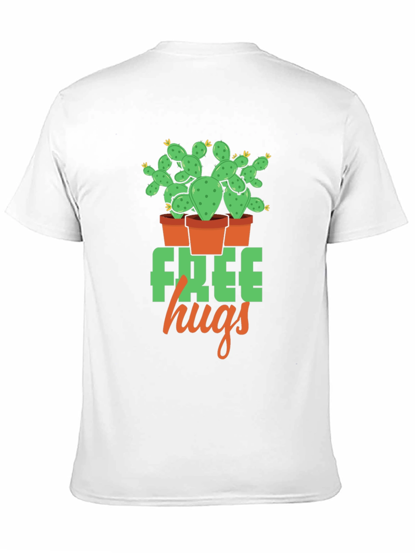Black Free Hugs Cactus Graphic T-Shirt - Black view 11
