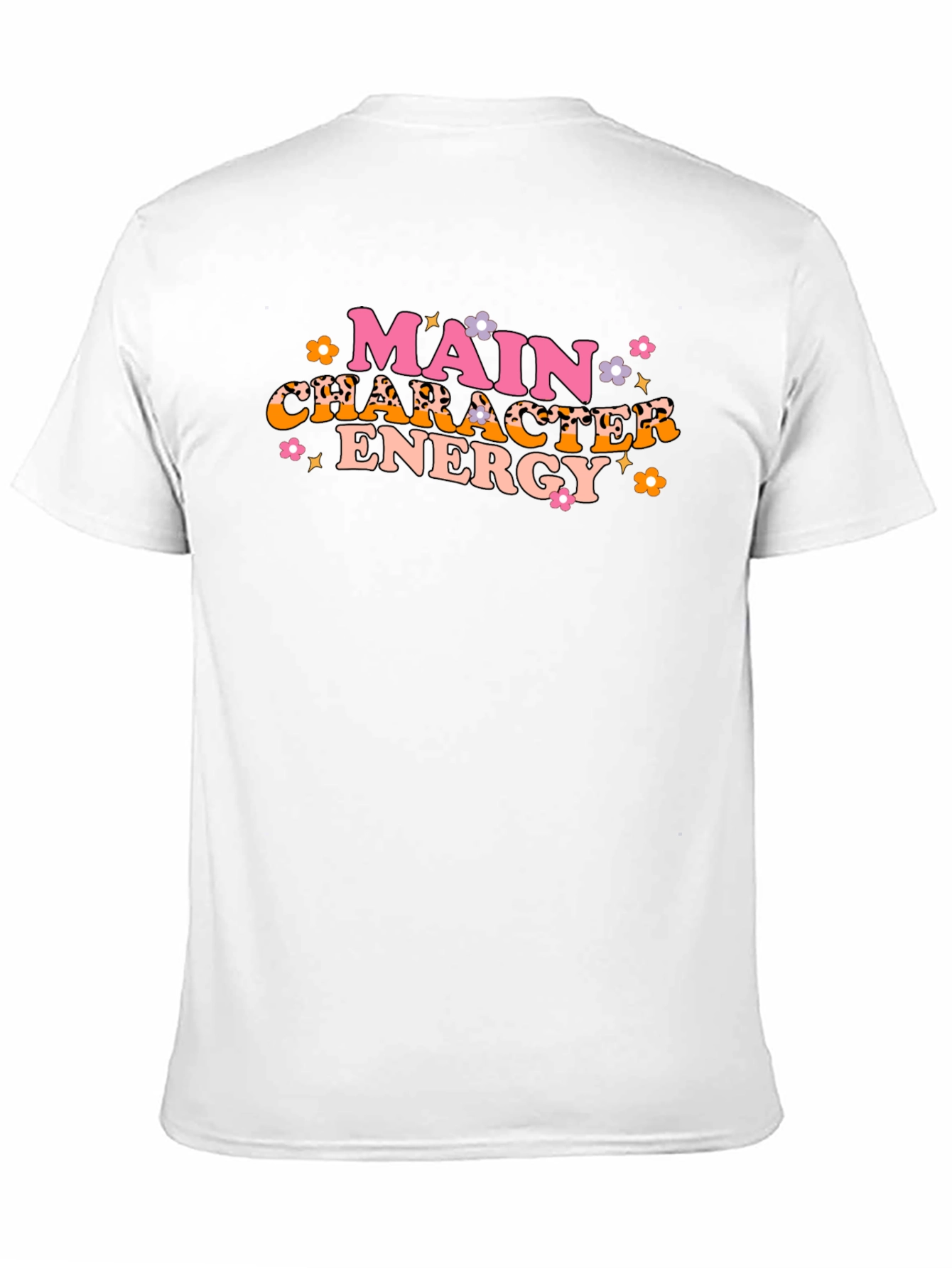 Black Main Character Energy Graphic Tee - Black Cotton T-Shirt view 11