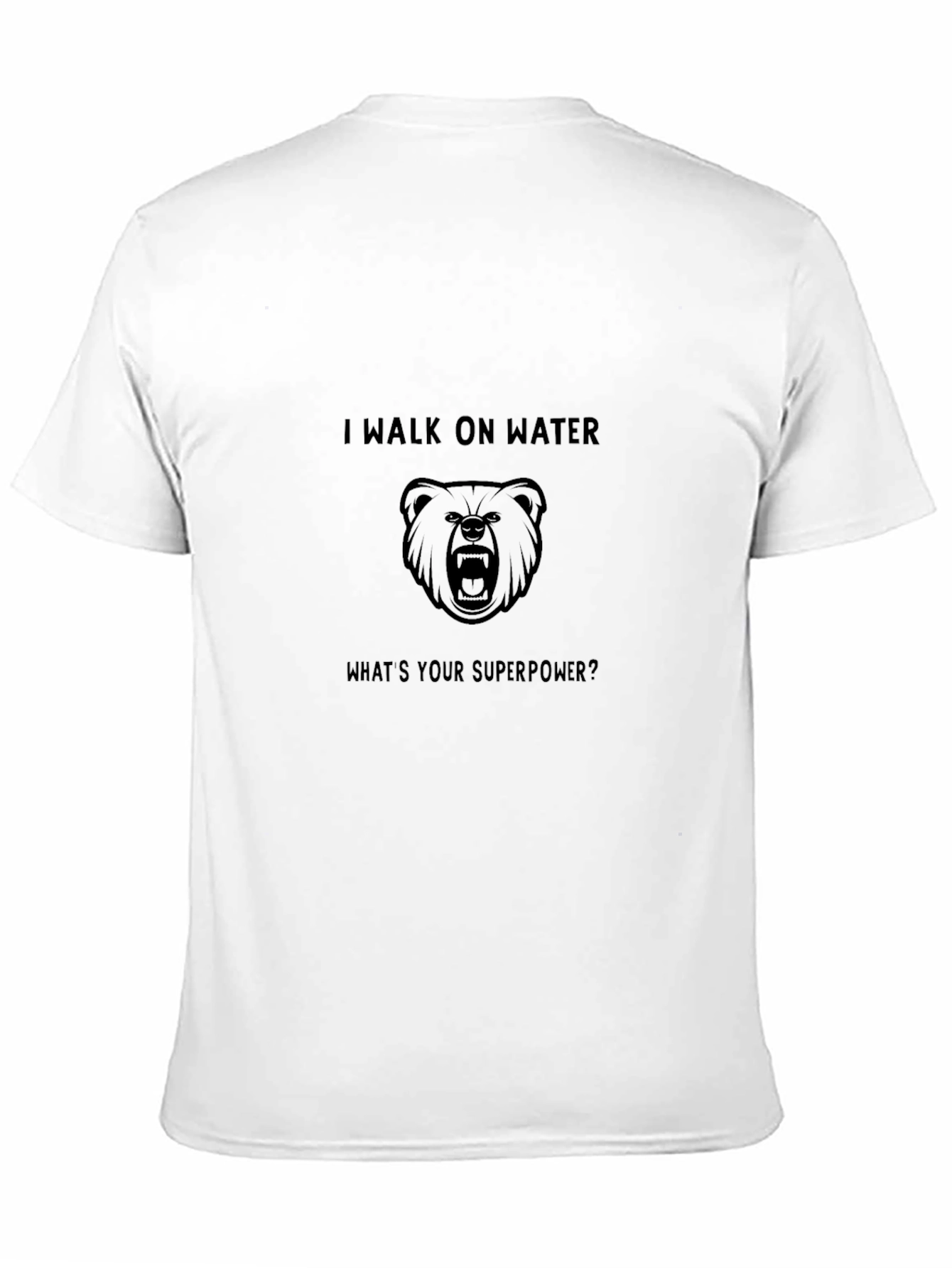 Black I Walk On Water T-Shirt - Funny Graphic Tee view 11