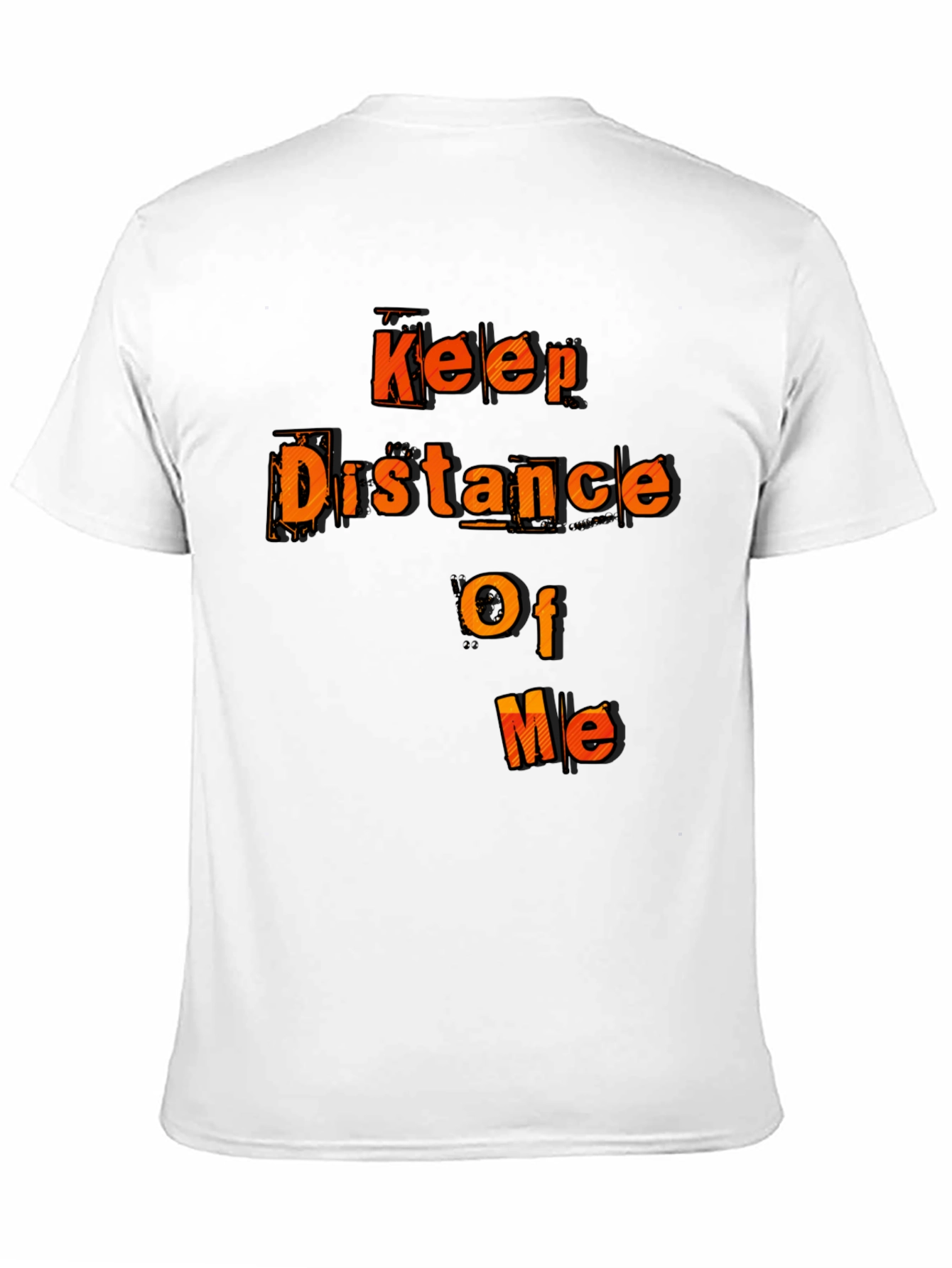 Black Keep Distance Of Me Novelty Graphic Tee view 11