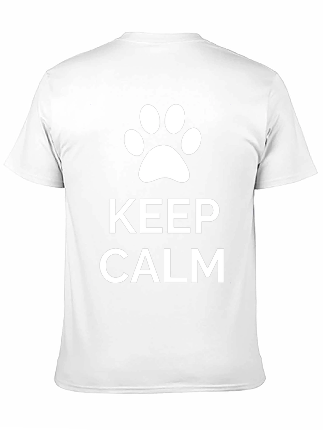 Black Keep Calm Dog Paw T-Shirt - Black Cotton Blend view 11