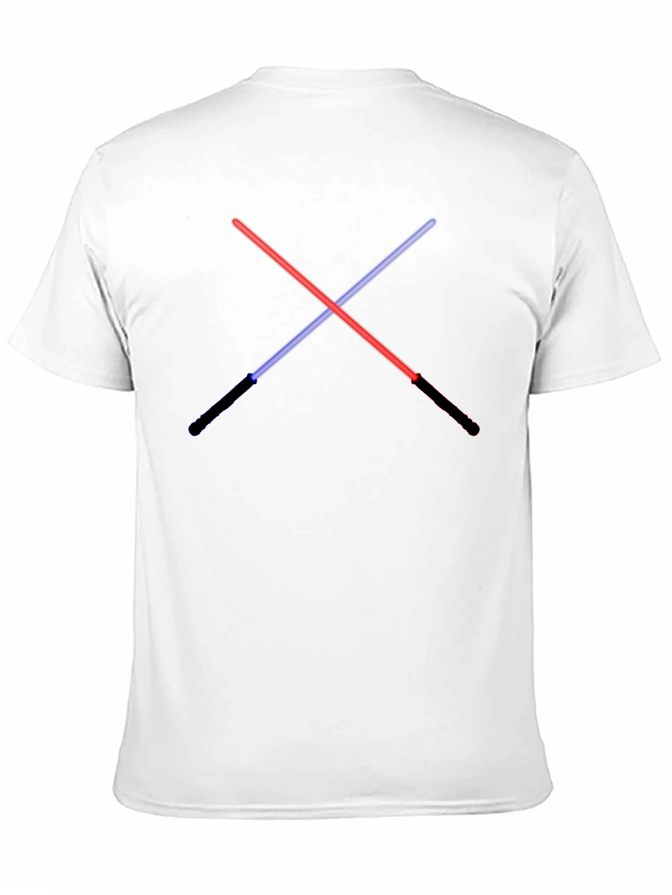 Black Crossed Lightsaber Graphic Tee - Black Cotton Blend view 11