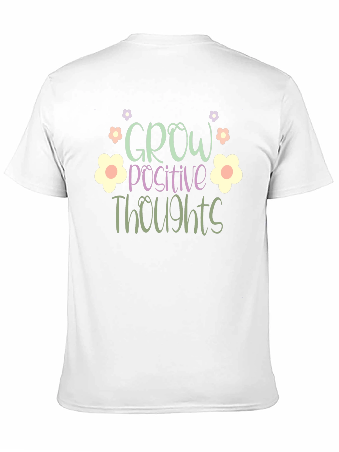 Black Grow Positive Thoughts Graphic Tee view 11