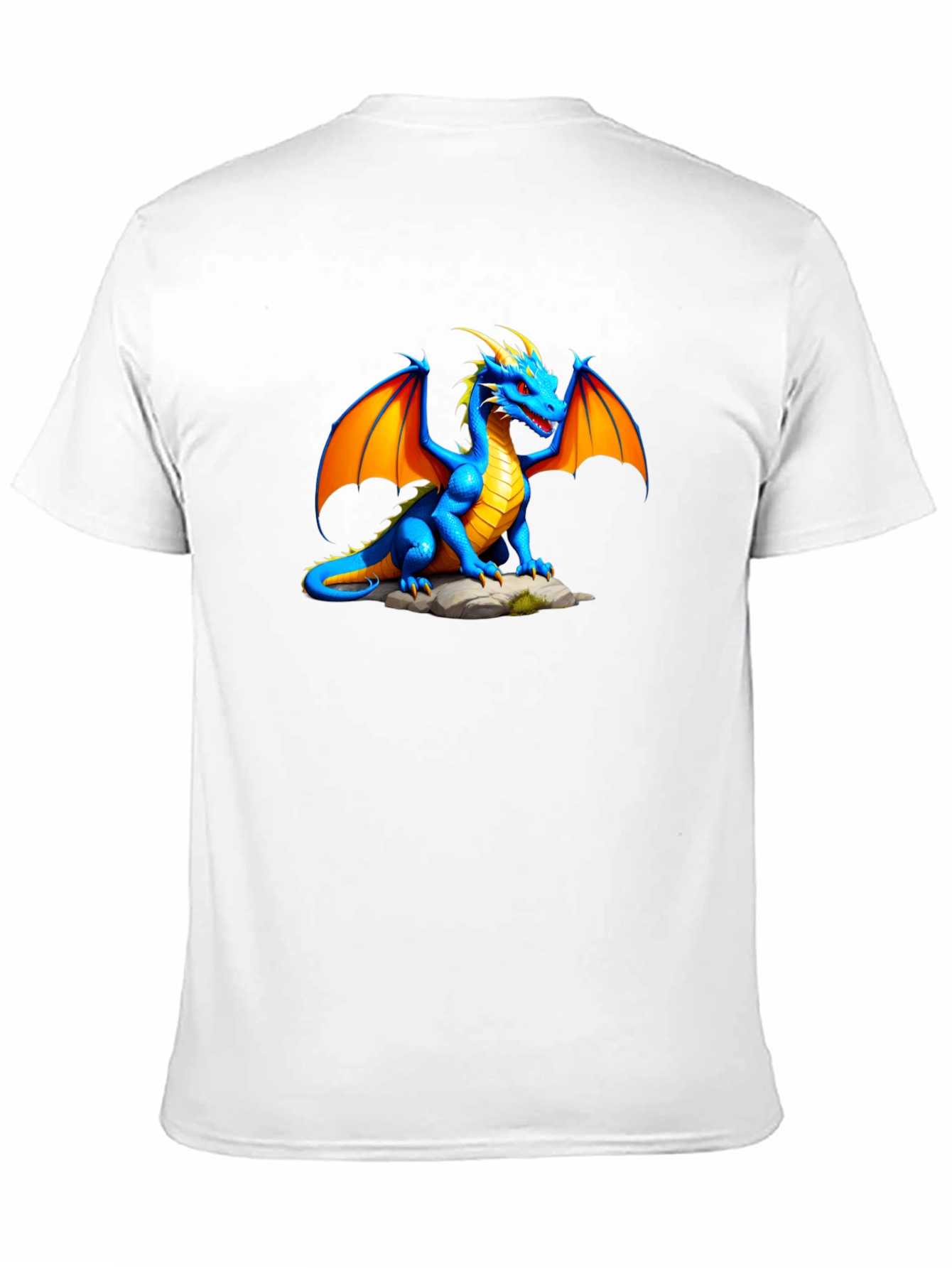 Black Blue Dragon Graphic Tee - Fantasy T-Shirt view 11