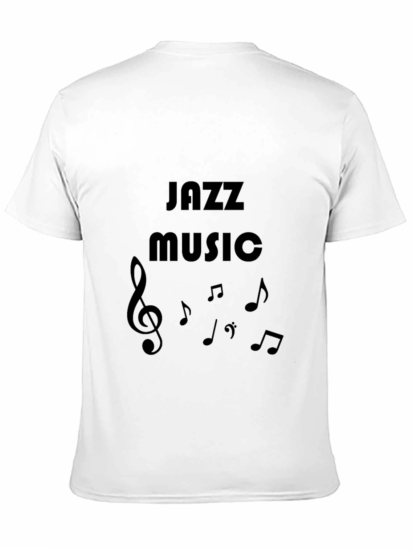 Black Jazz Music Graphic Tee - Black Cotton T-Shirt view 11