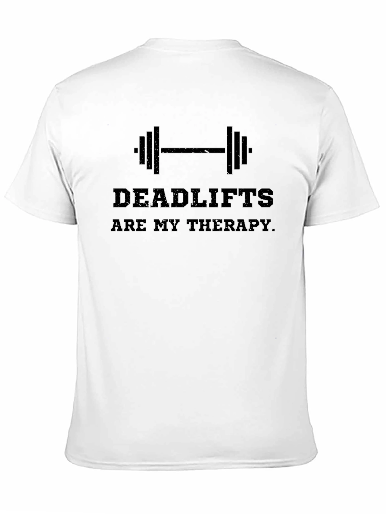 Black Deadlifts Are My Therapy Black T-Shirt view 11