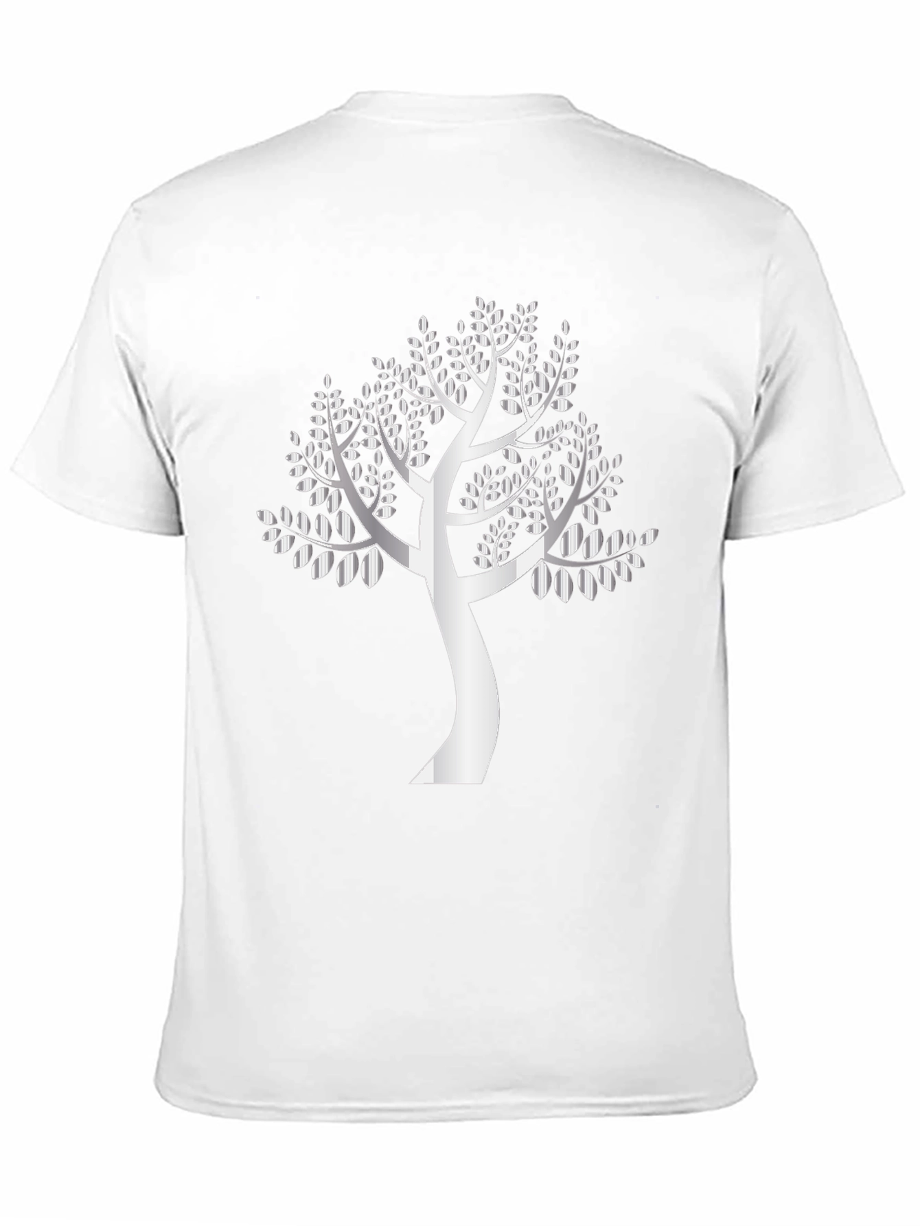 Black Silver Tree Graphic Black T-Shirt view 11