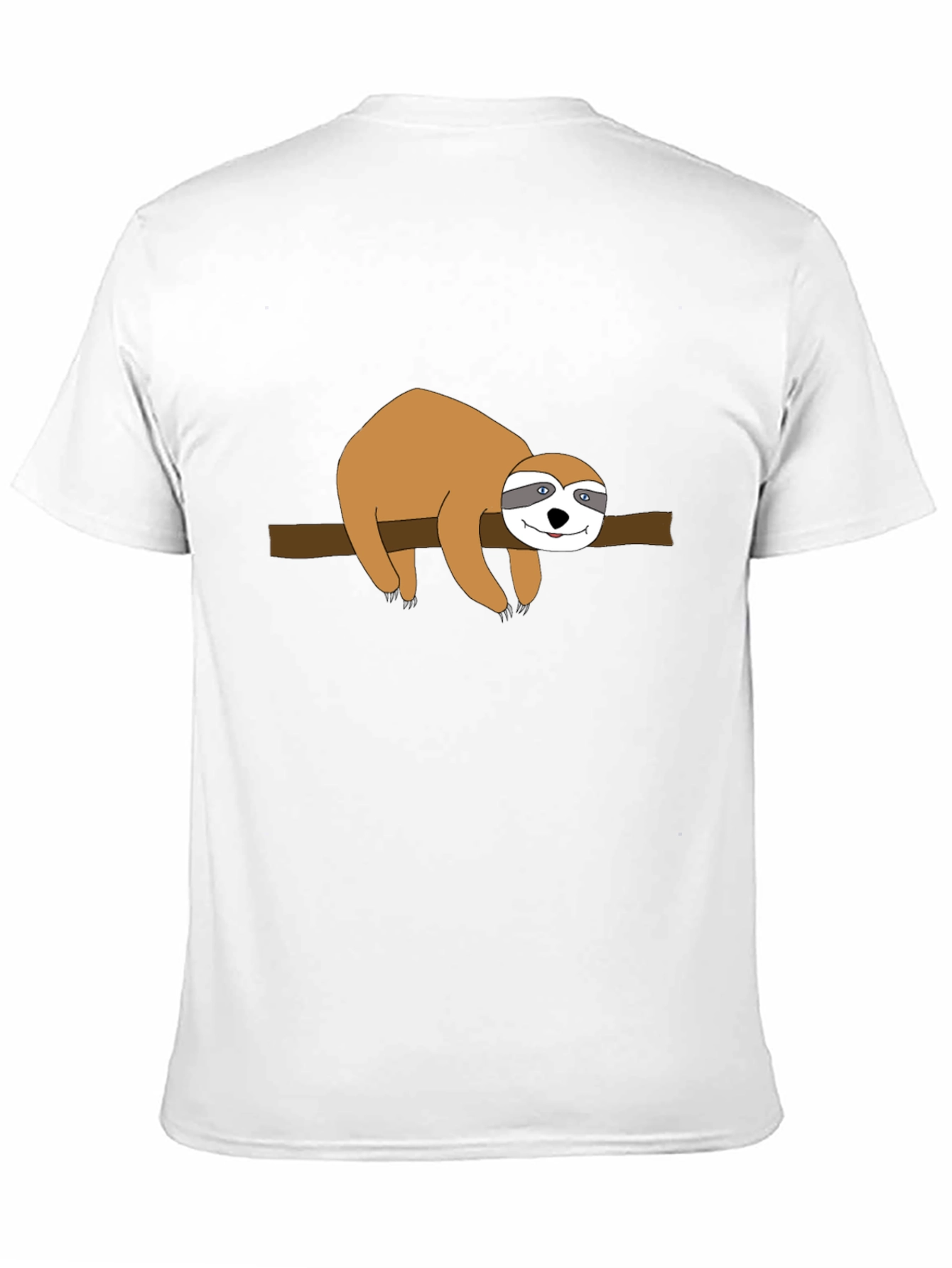 Black Sloth on Branch Graphic Tee - Black Cotton T-Shirt view 11