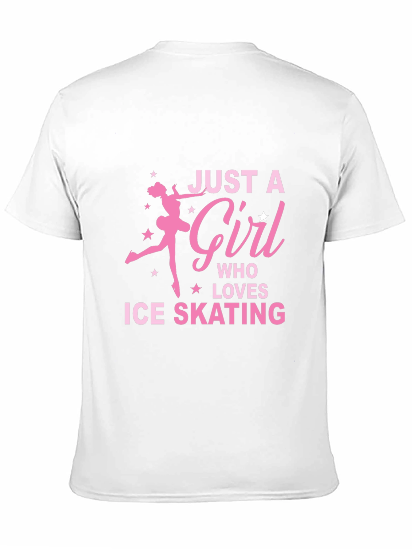 Black Ice Skating Girl's T-Shirt - Just a Girl Who Loves Skating view 11