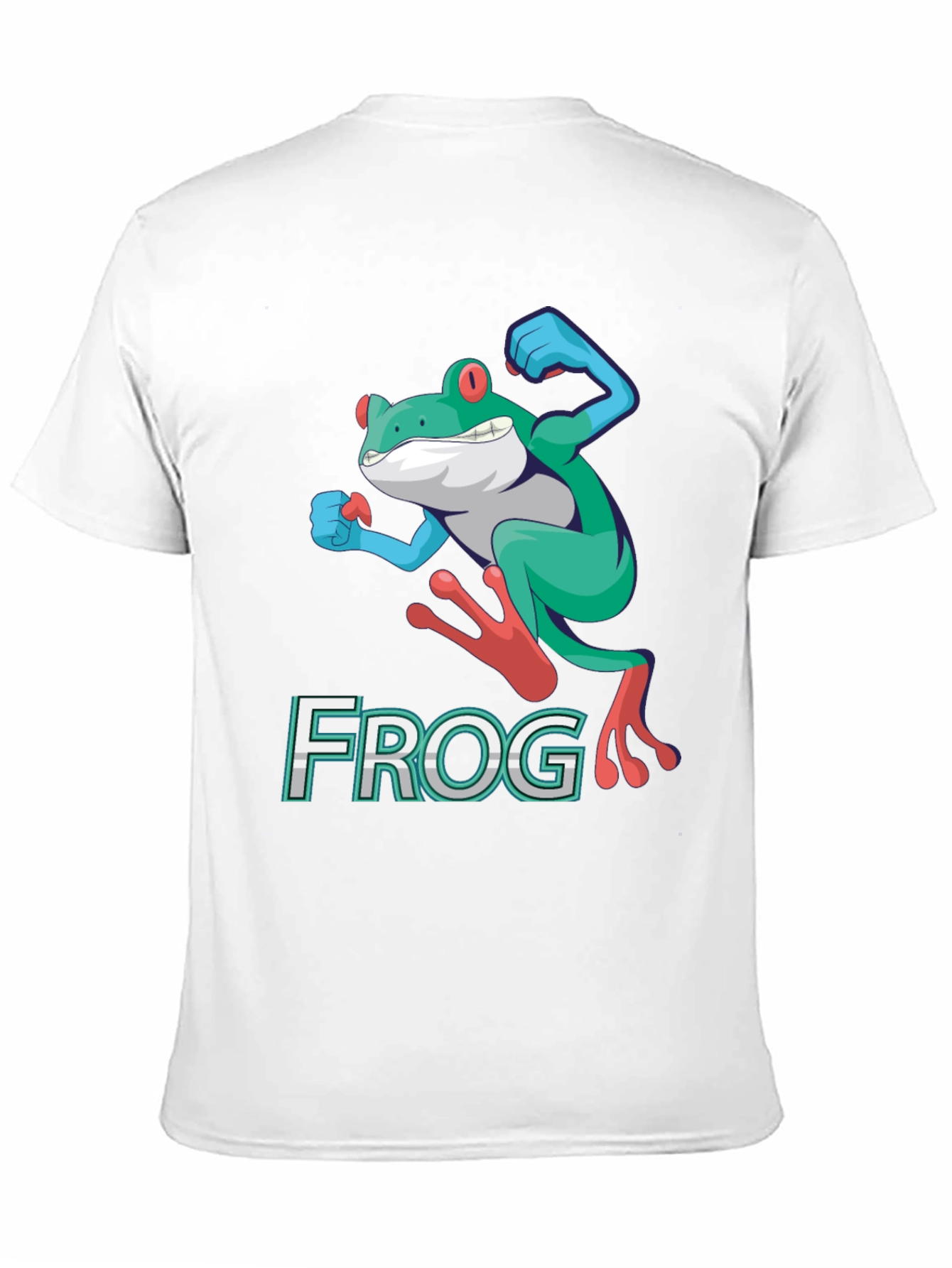 Black Funny Frog Graphic T-Shirt - Cartoon Leap Design view 11